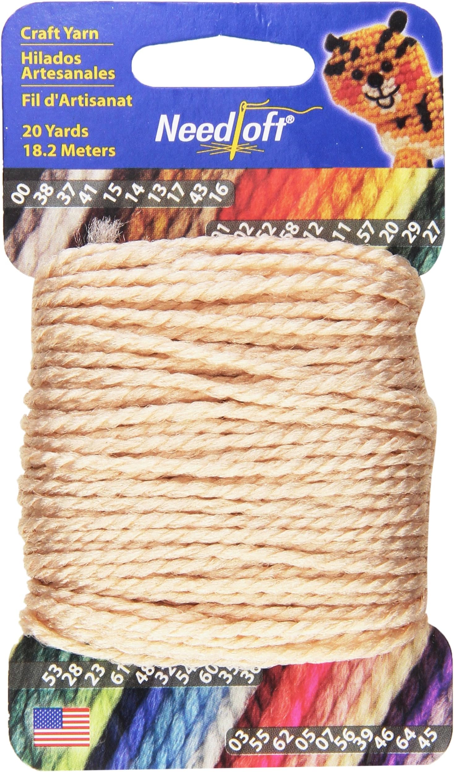 Needloft Craft Yarn, 20-Yard, Fleshtone