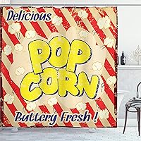 Vista 19 de Ambesonne Cortina para regadera náutica con palmeras