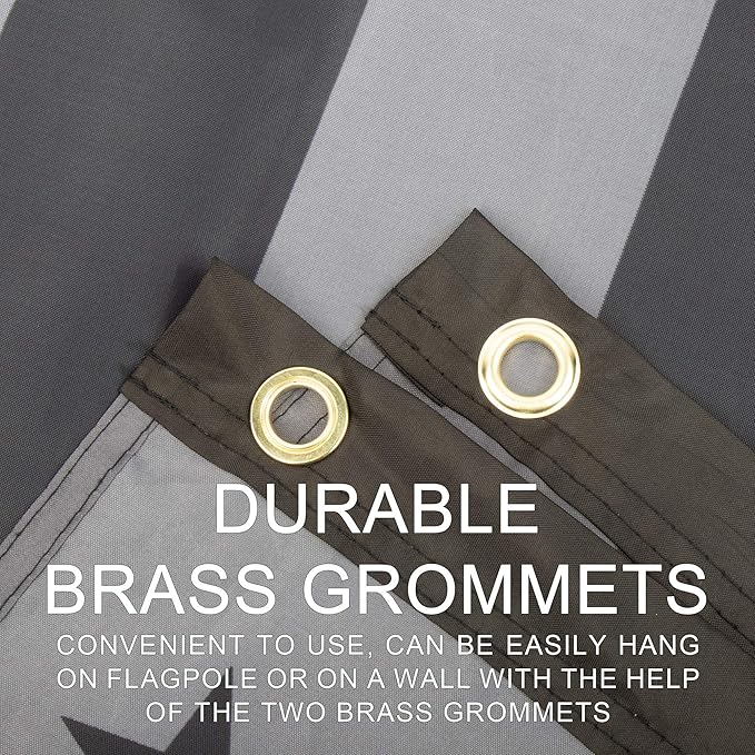 Bandera estadounidense negra 2 paquetes 3x5 pies resistente a la decoloración miniatura 6