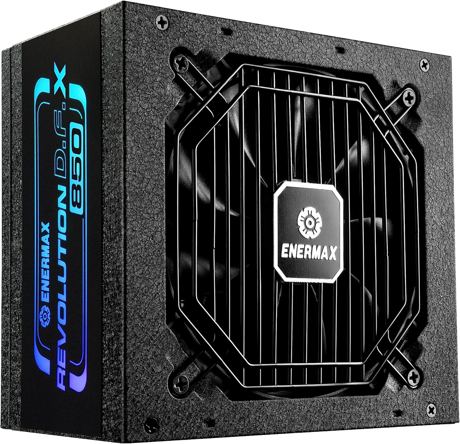 ENERMAX Revolution D.F. X ARGB ATX3.0 PCI-e 5.0 Compact Gaming & Streaming PC Power Supply 850W 80Plus Gold (Fully Modular, 2X 12VHPWR, Semi-Fanless), ERT850EWT