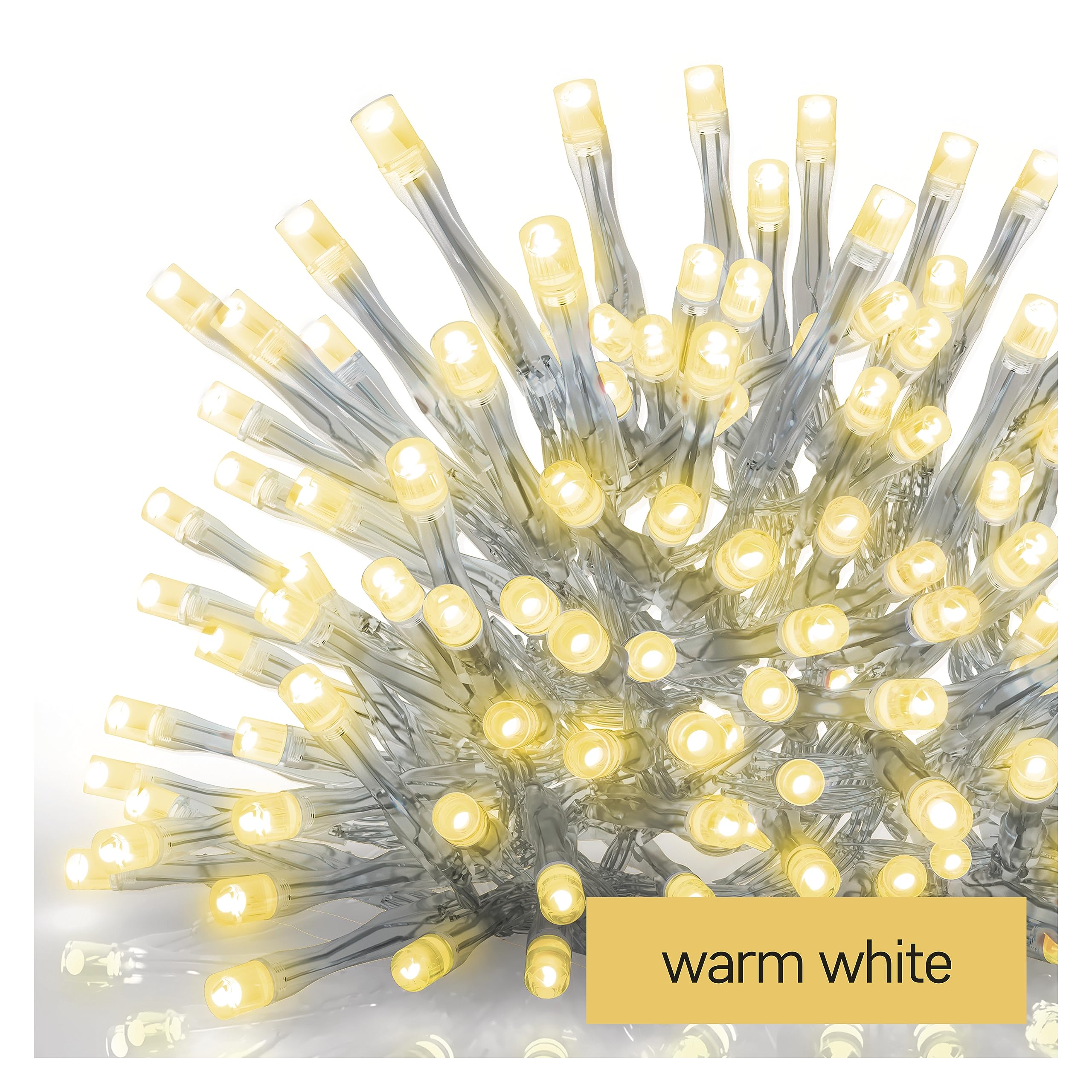 EMOS Guirlande lumineuse de pluie glacée à LED, 5 m + câble d'alimentation de 5 m, 8 modes d'éclairage, télécommande et bloc d'alimentation avec minuteur, 300 LED, IP44 pour l'intérieur et l'extérieur