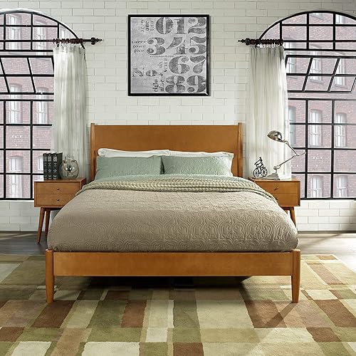 Miniatura 6 de Crosley Furniture Landon - Juego de cama de madera, bellota, tamaño King Acorn,Mahogany