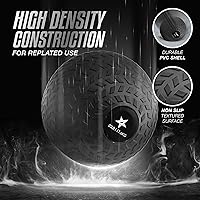 Vista 43 de Yes4All Slam Balls, 10-40lb Weighted Ball Weight, Durable PVC Sand Filled Workout Dynamic Slam Ball for Core Strengthen