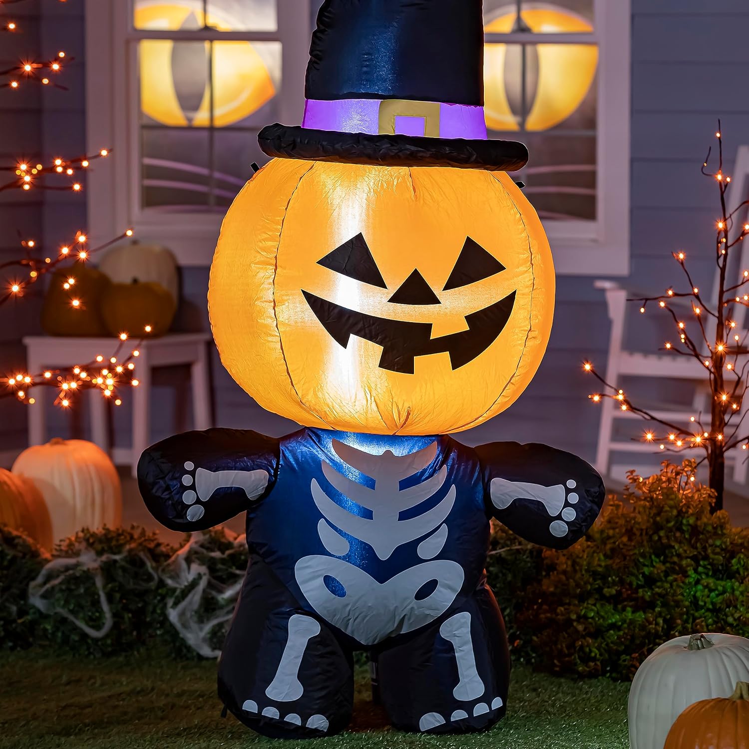Jack-O-Lantern Skeleton Halloween Inflatable