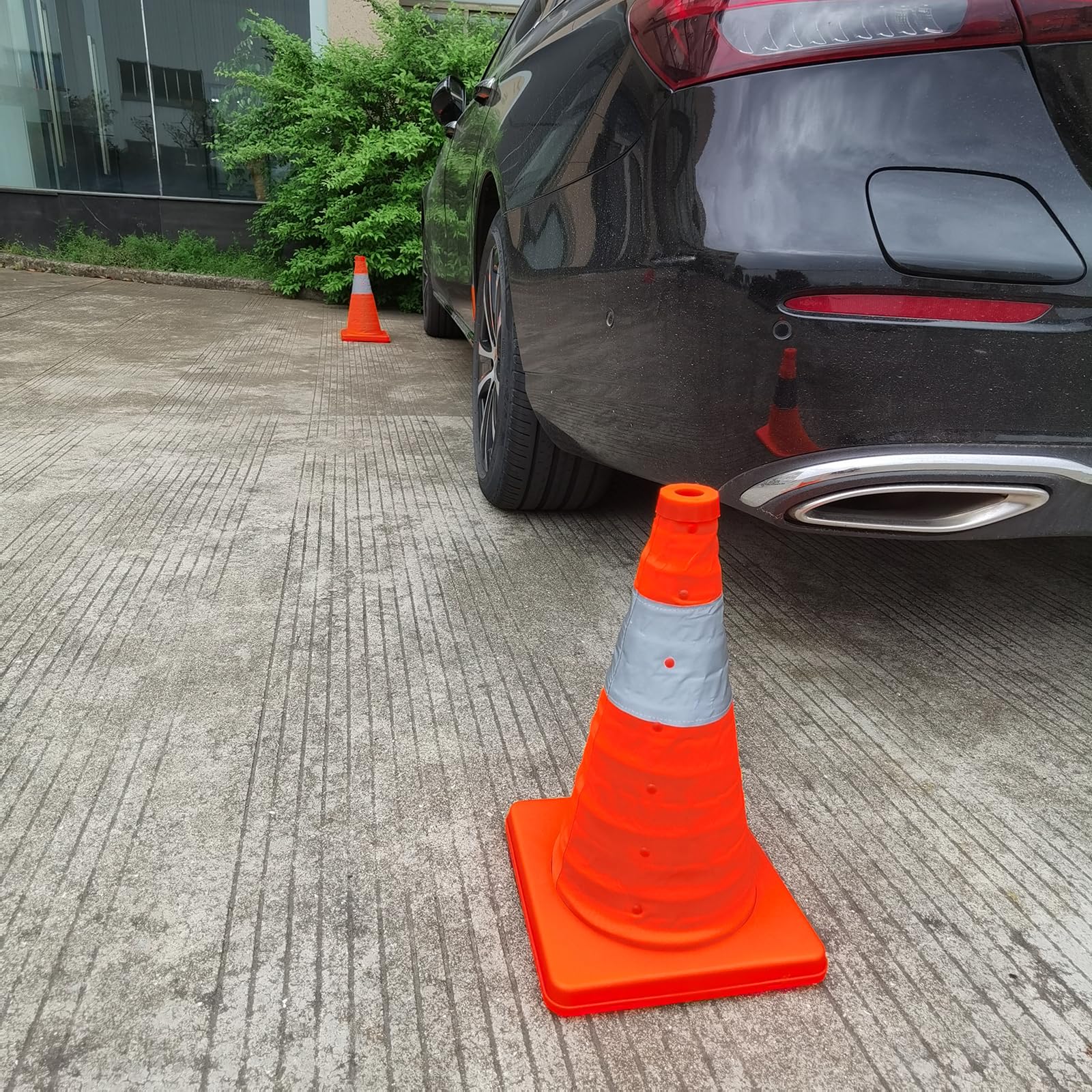 4 Conos de tráfico plegables plegables 40 cm Naranja Cono de seguridad multifuncional