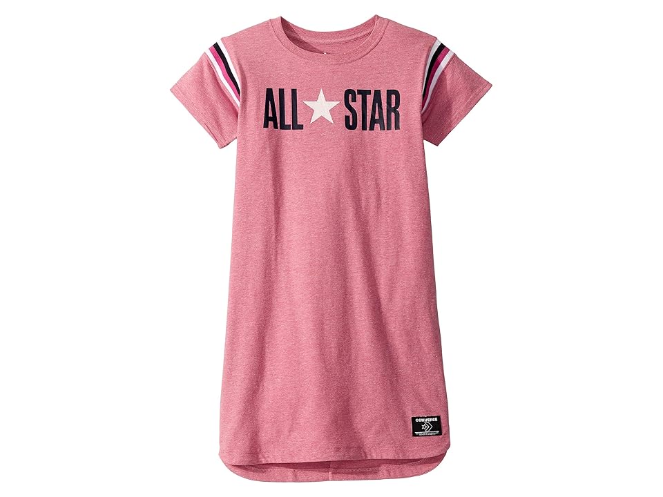 

Converse Kids Yarn-Dye Jersey Dress (Big Kids) (Bright Fuchsia Heather) Girl's Dress, Pink