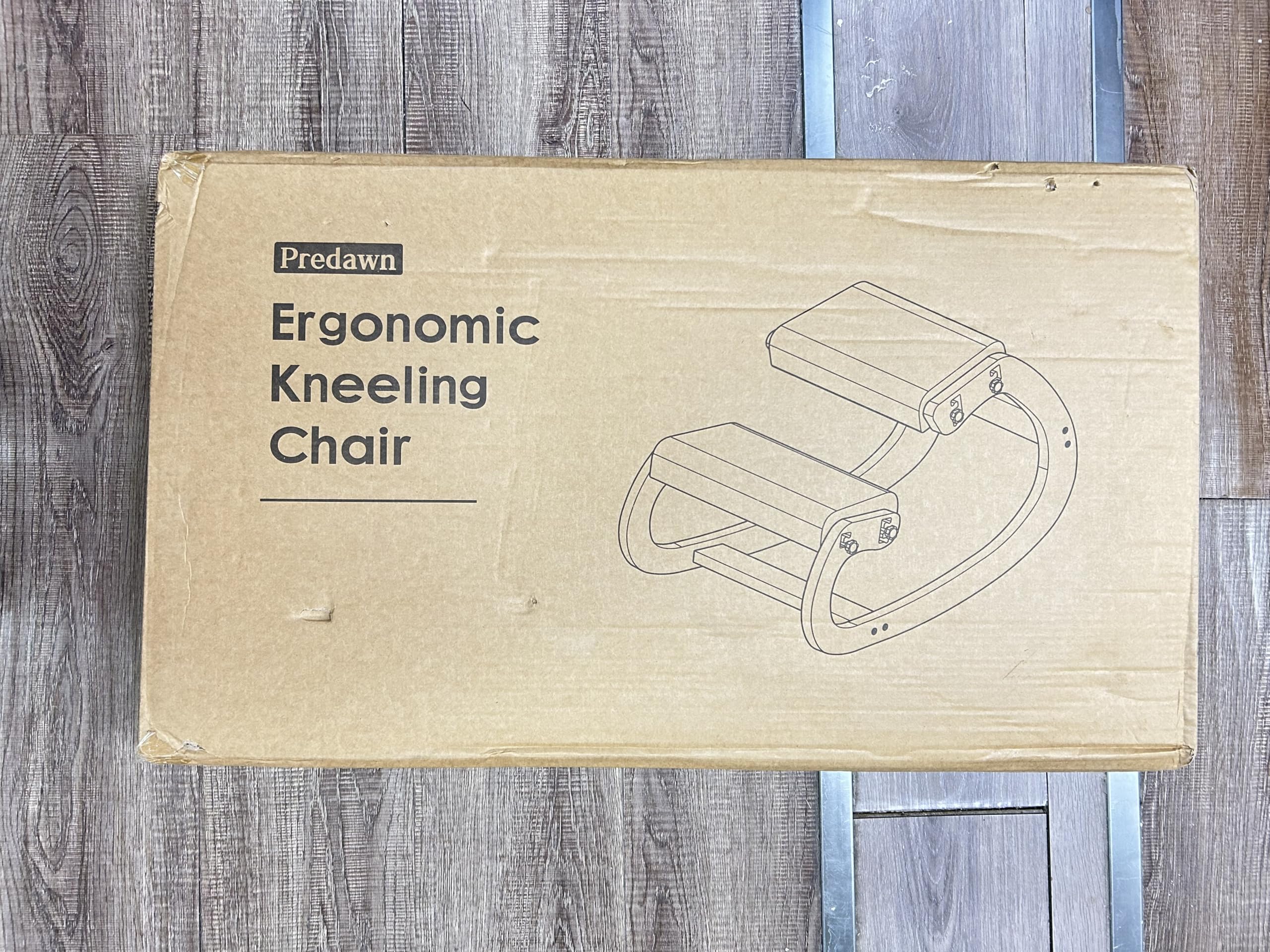 Predawn Ergonomischer Kniestuhl, Kniehocker, Kniestuhl Ergonomisch für Zuhause Meditation, Holz & Leinen Kissen, Rückenschmerzen Nackenschmerzen Lindern & Körperhaltung Verbessern (Schwarz)