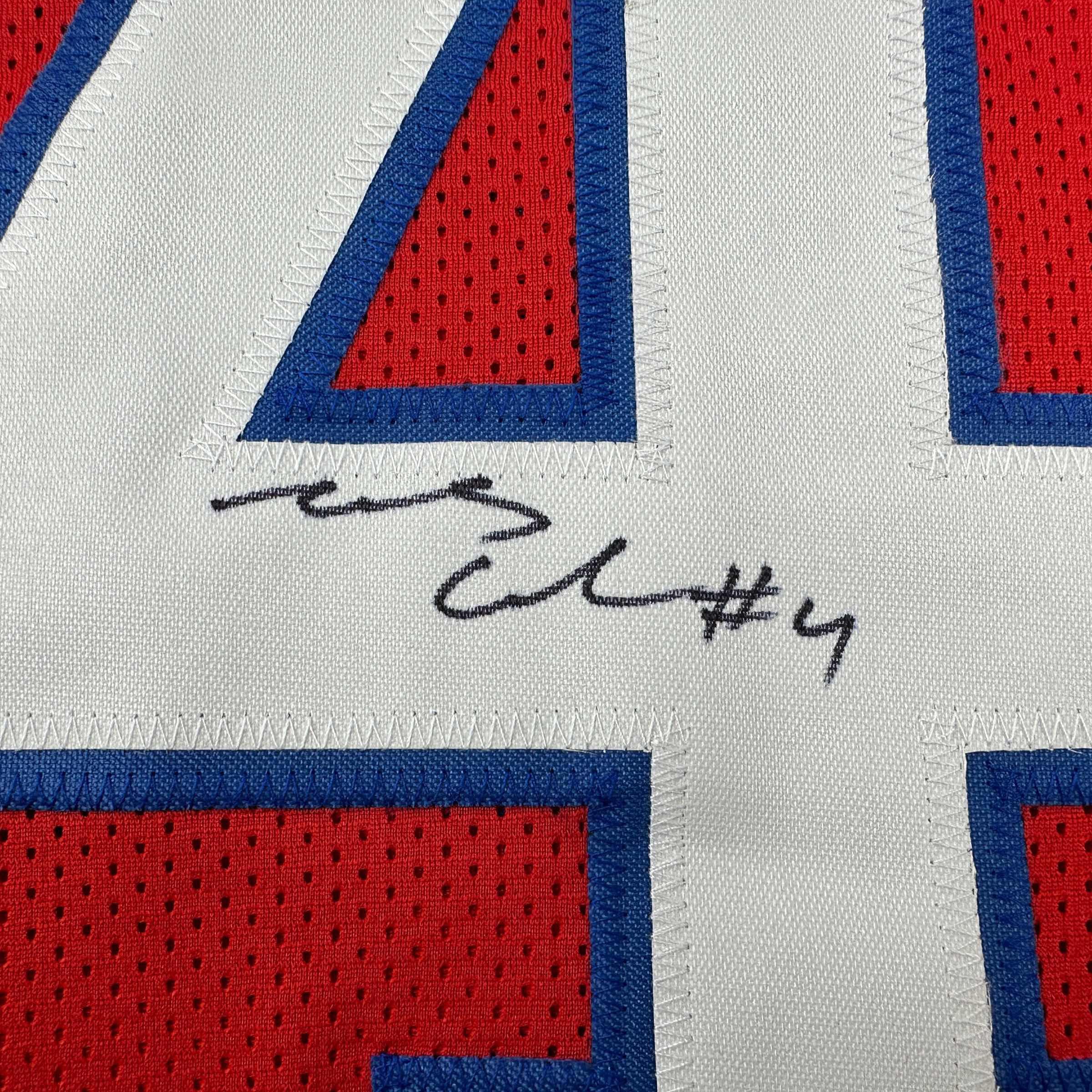 Autographed/Signed James Cook Buffalo Red Football Jersey Beckett