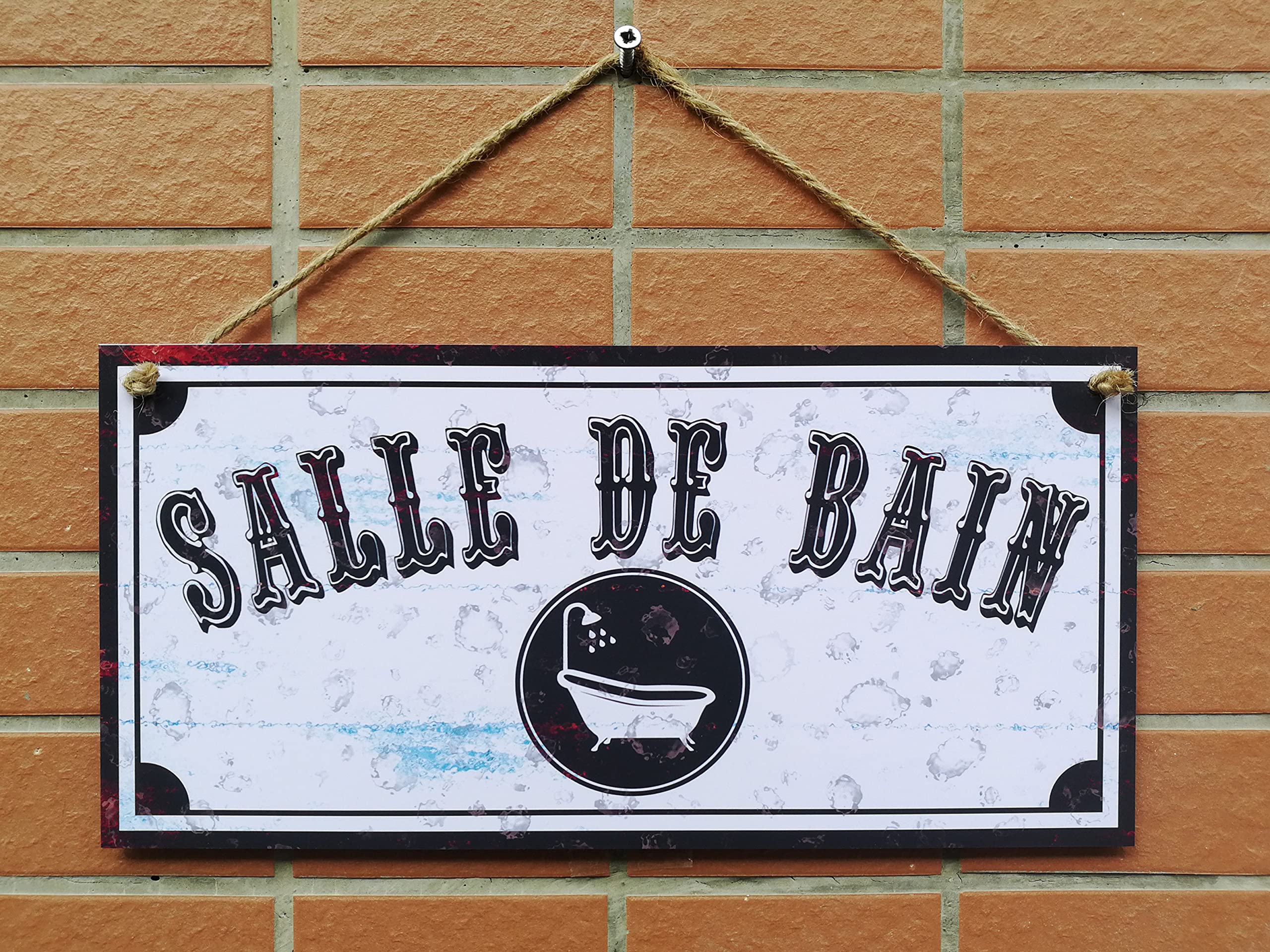 Plaque Humoristique 'Règles Des Toilettes' - Décoration Salle De Bain 30x20cm - PVC Résistant - Message Drôle