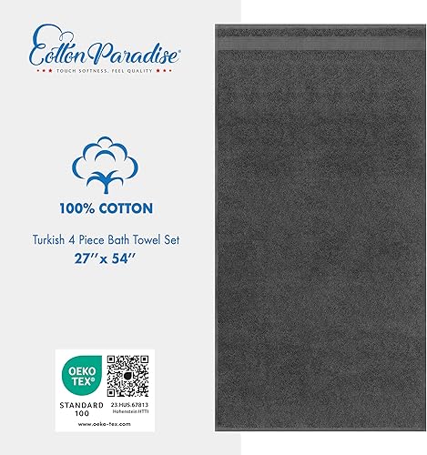 Miniatura 51 de Cotton Paradise - Juego de 4 toallas de mano para el baño de 100% algodón turco, suaves y absorbentes, color beige