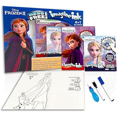 Amazon.com: Disney Frozen 2 Imagine Ink 4 in 1 Activity Set, Elsa and ...