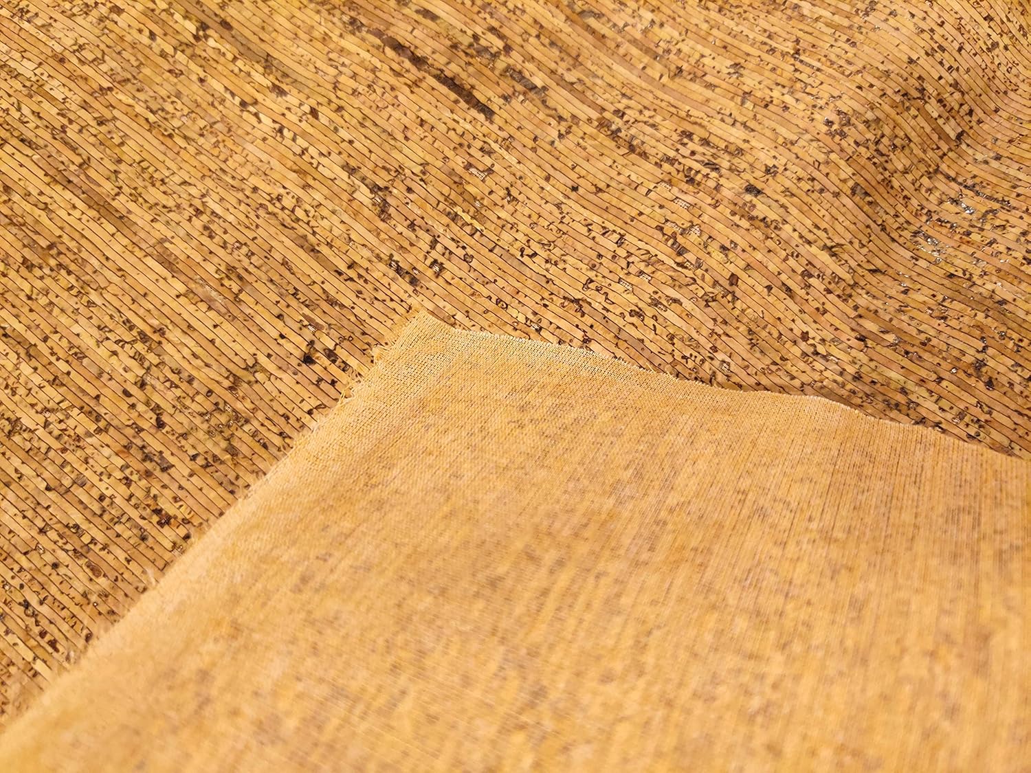 Cork Fabric Faux Leather Sheets for Sewing, Cork Vegan Leather for Earrings, Cork Material for Crafts, Hair Bow Fabric, Shoes, Bags & Purse Fabric (Stripes, 23'' x 35'')