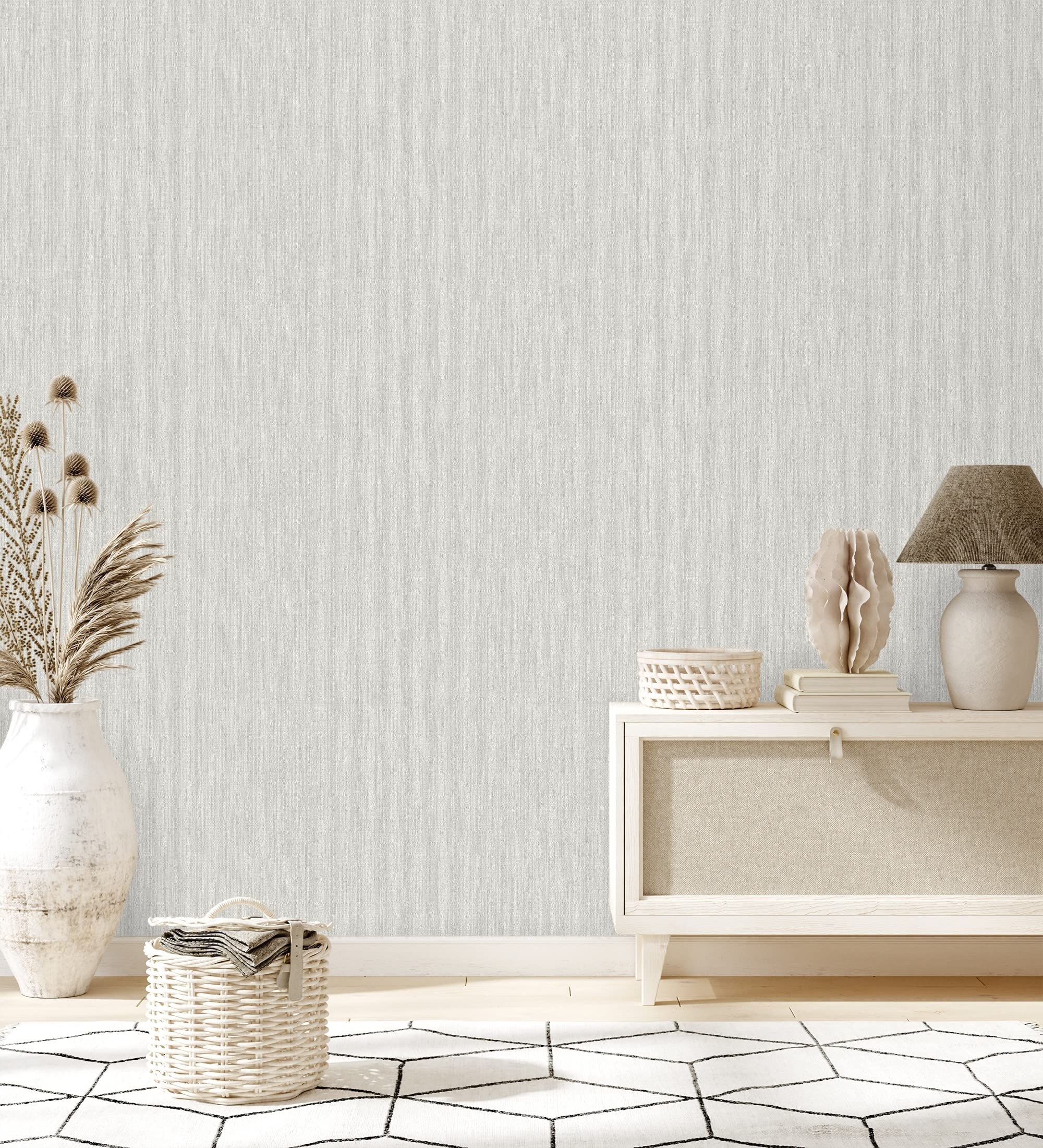 GAULAN 680588 - Papel pintado vinílico ecológico efecto textura de tela lino en relieve para pared salón cocina baño dormitorio mueble - Rollo de 10 m x 0,53 m