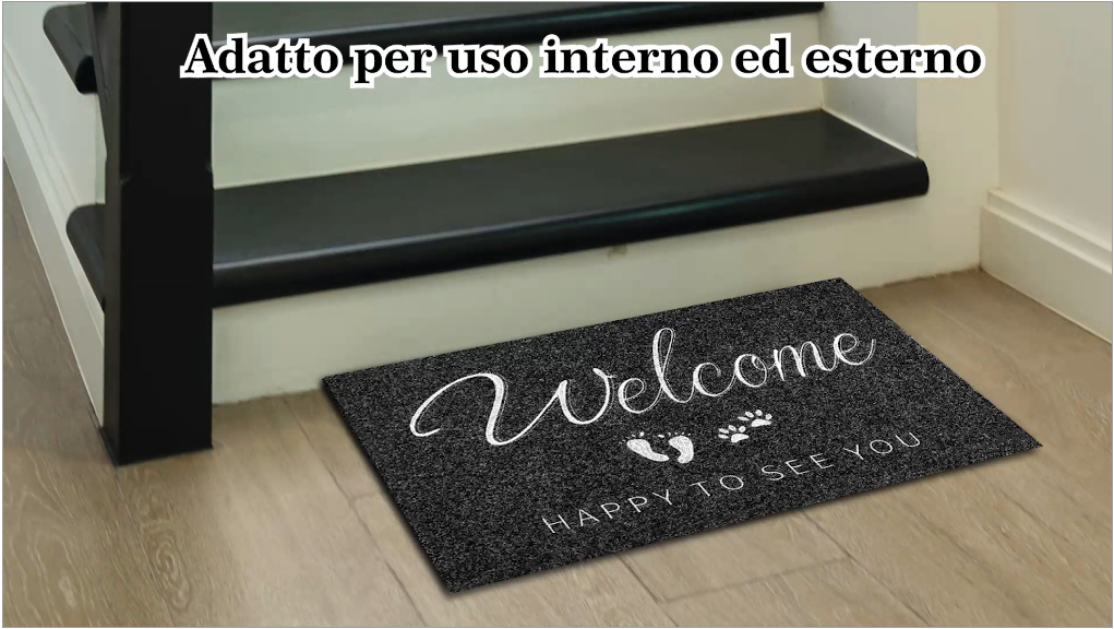 Zerbino A Forma Di Gallo – Rustico Con Scritta Welcome, Antiscivolo E Lavabile, 73x43 Cm Per Esterni