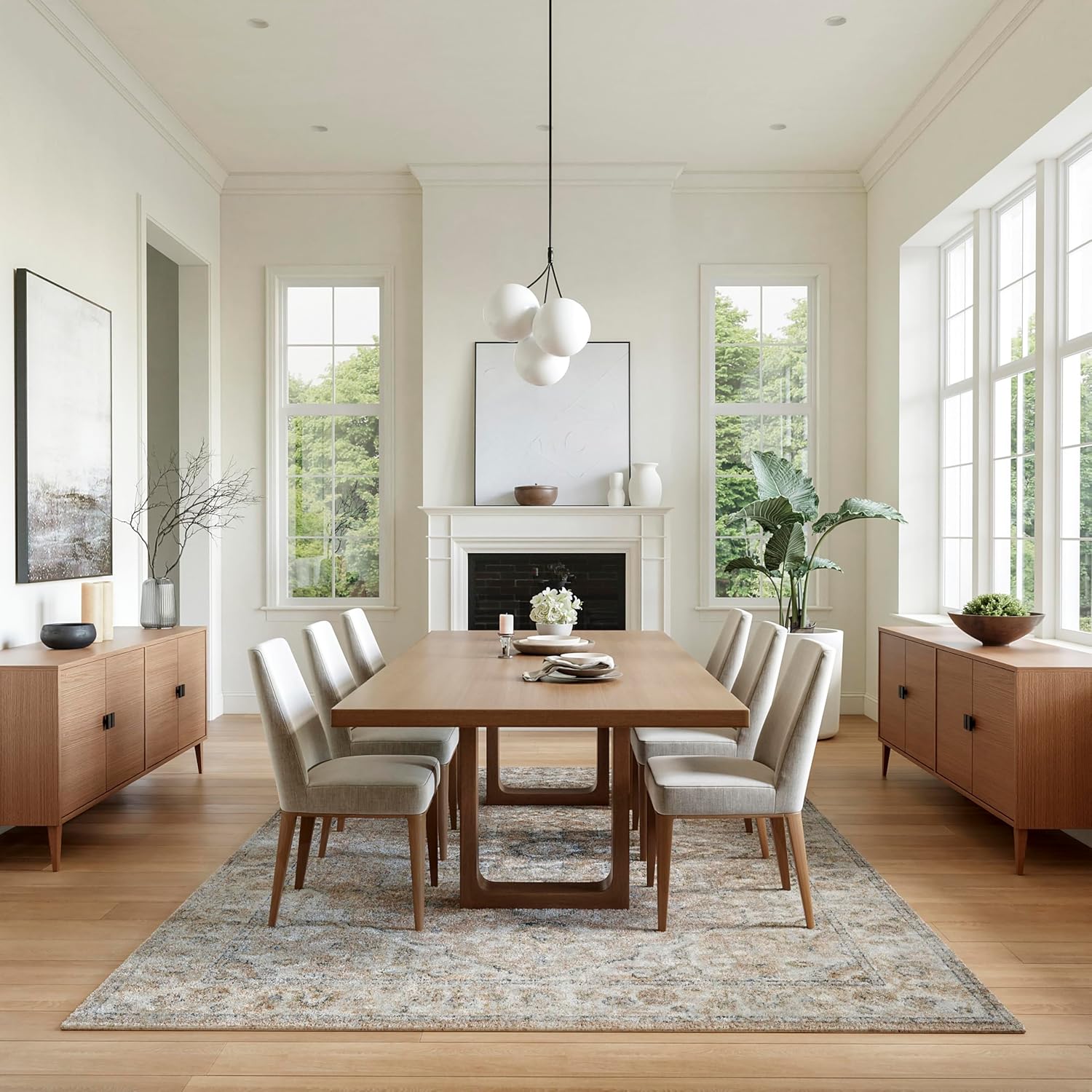 Nourison Home Astra Machine Washable Beige 9' x 12' Area Rug - Easy Clean, Non Shedding, Bed Room, Living Room, Dining Room, Kitchen (9' x 12')