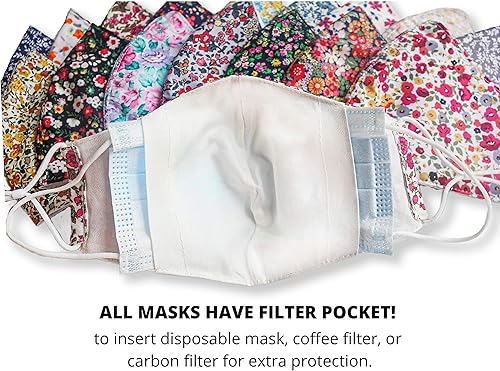 Miniatura 5 de Reusable Face Masks - Pack of 30 Cloth Face Mask for Wedding Guests - Stylish, Fashionable Face Mask in Assorted Designs, 100% Cotton Mask,