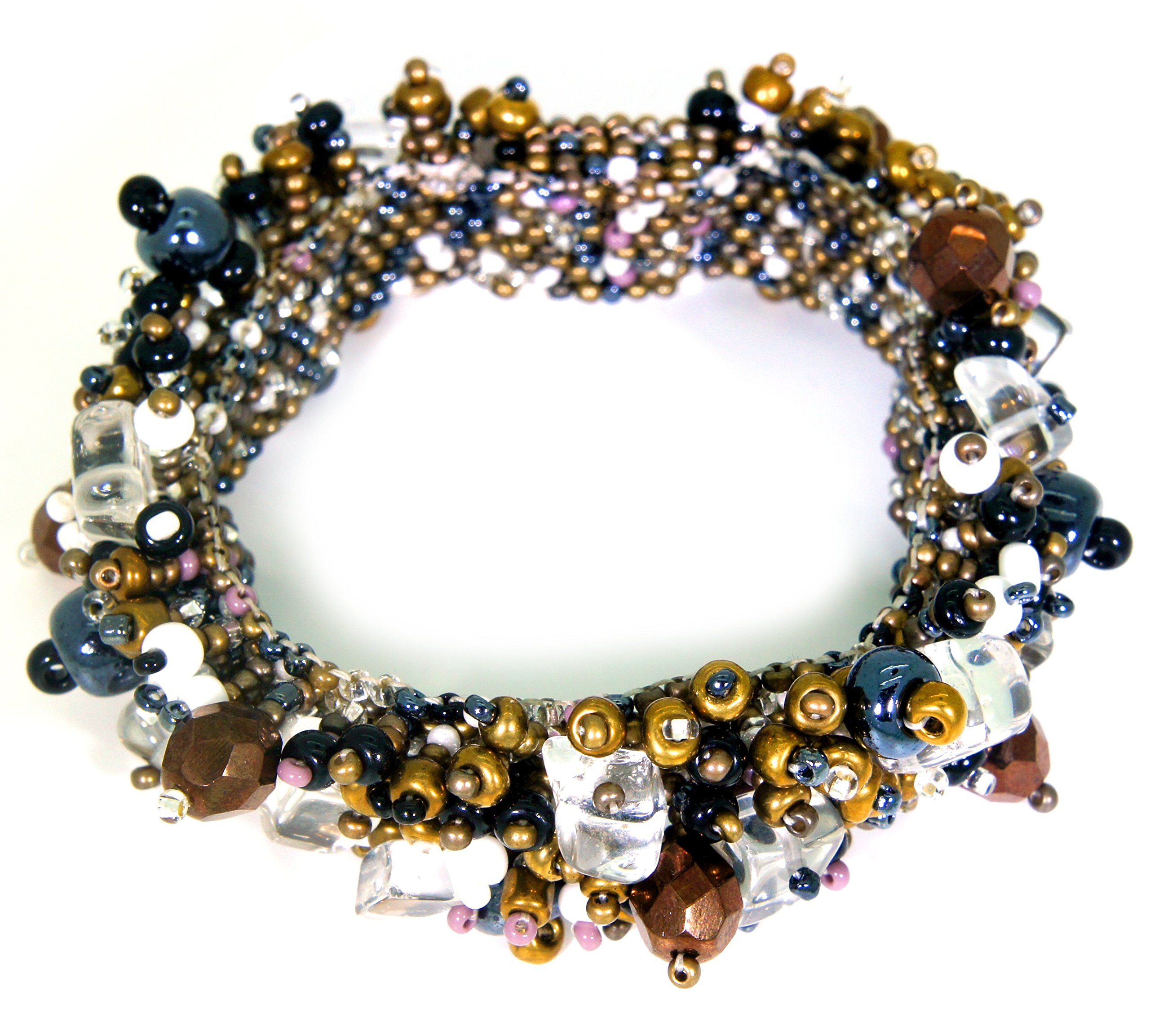 Handmade Glass Bead Bracelet For Women With Magnetic Clasp, Beaded Jewerly Collection of Women Bracelets Ideal For Mothers Gift, Grandmother Gift Or Aunt Gift, String Bracelets, Multi Strand Bracelet Made in Guatemala