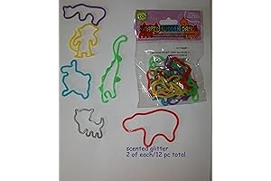 Pack of 12 Zoo Animal Shaped Rubber Bands