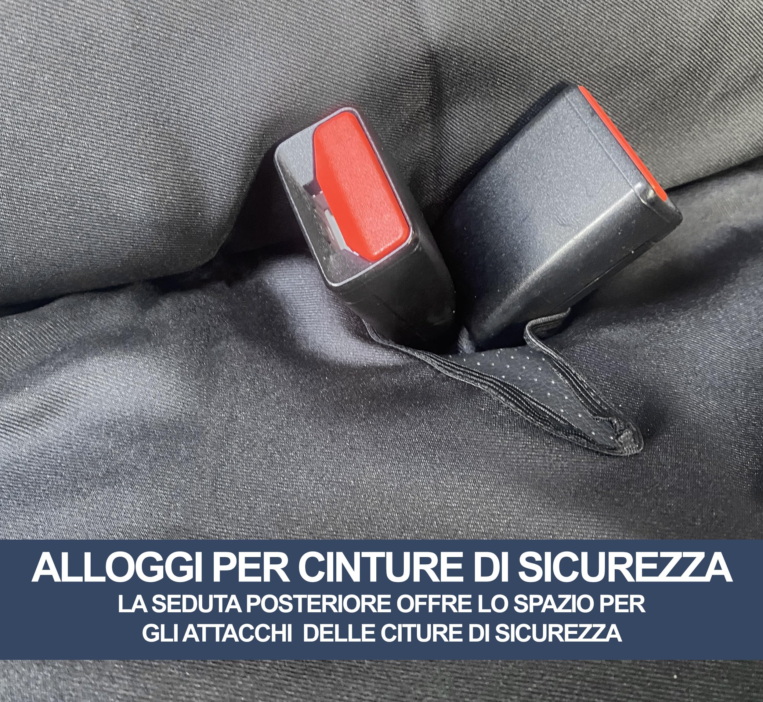 Coprisedili Auto Duster 2010-2024 - Nero Grigio, Policotone, Made In Italy - Foto 2