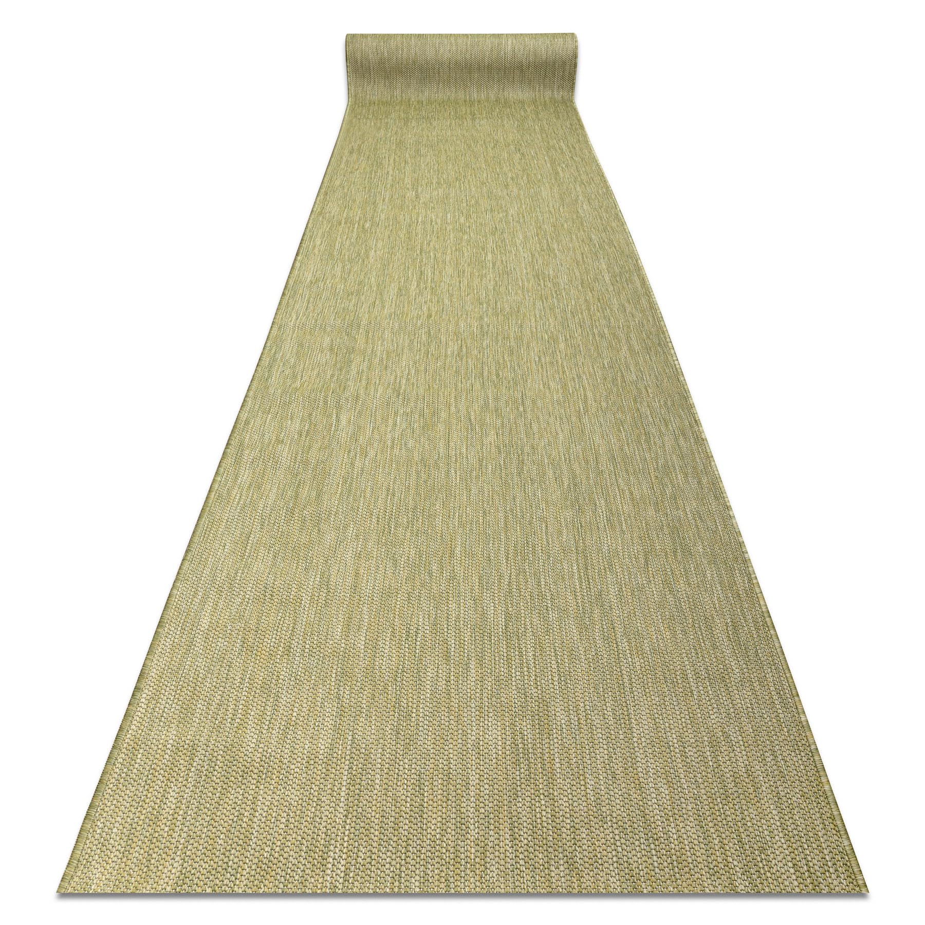 rugsx Tapis de Couloir SION Effet sisal, tissé Plat, résistant et Facile d’Entretien, intérieur extérieur, Cuisine entrée Balcon terrasse, Vert 80x300 cm