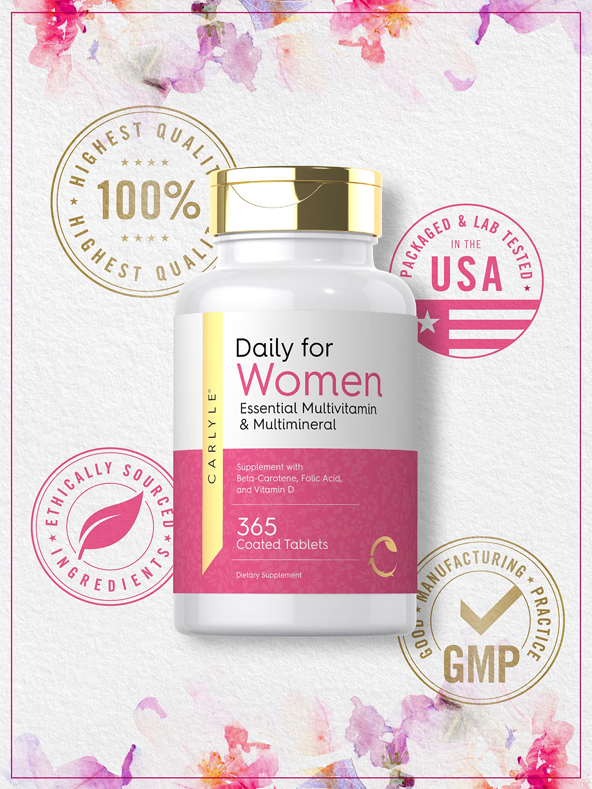 Carlyle Multivitamin and Multimineral for Women | 365 Tablets — Amazon image 5