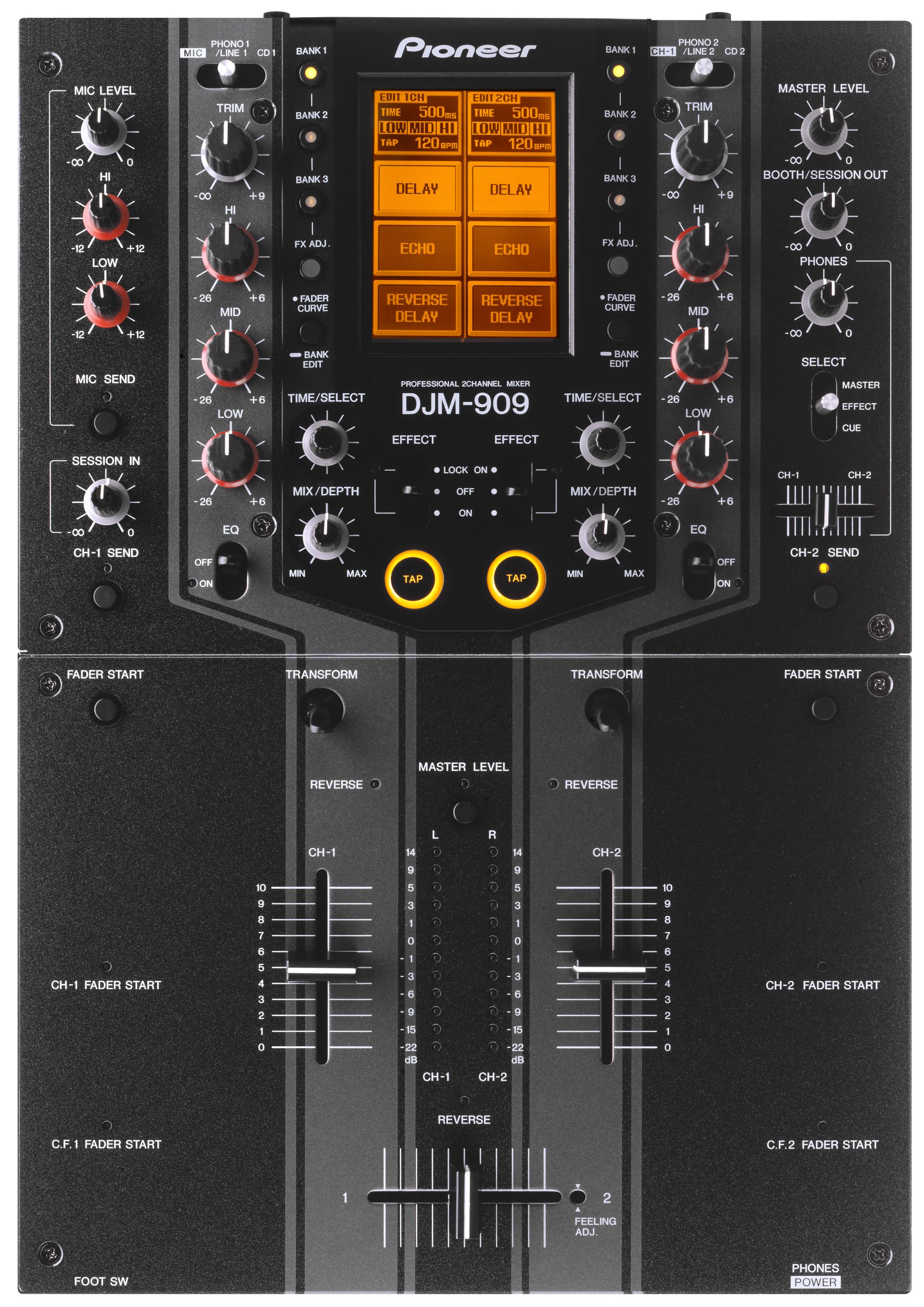 Pioneer DJM-909 Mezclador DJ - Mezclador para DJ (64 Db, 93 Db, 77