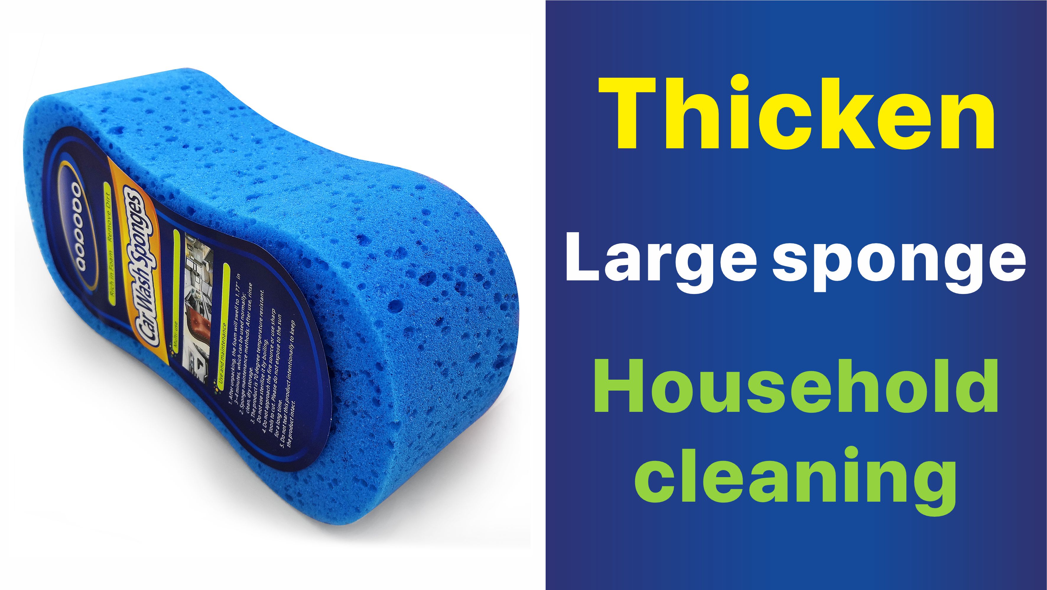 Car Wash Sponges, MultiUse Cleaning Sponges