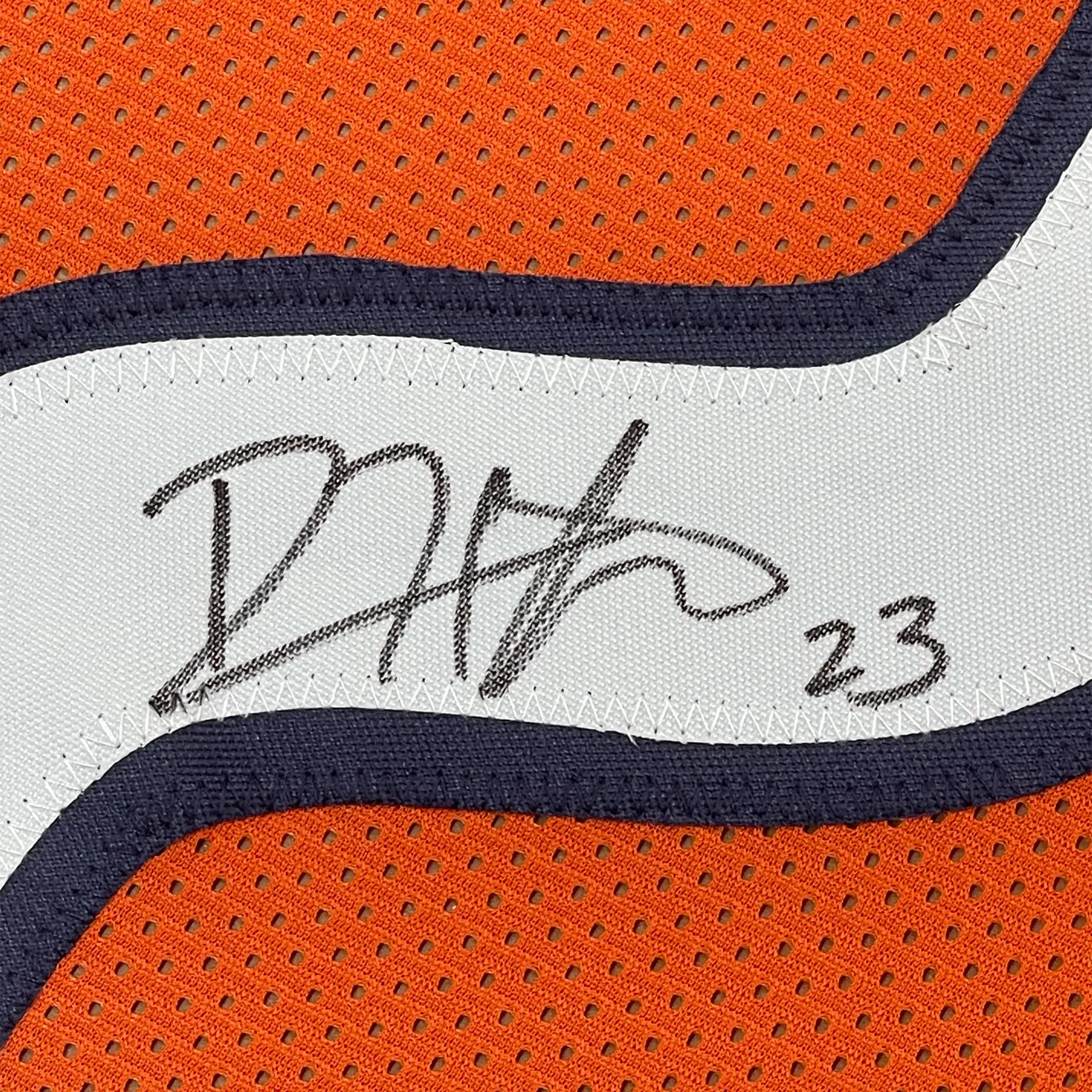 Framed Autographed/Signed Devin Hester 35x39 Chicago Orange