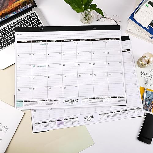 Miniatura 2 de Calendario de escritorio 2024  Calendario 2024, marzo 2024  diciembre 2024, calendario de escritorio grande de 10 meses de 22 x 17 pulgadas, bloques