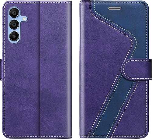 Miniatura 17 de para Samsung Galaxy A14 5G (2023) Funda tipo cartera, Funda de cuero con tapa [Bloqueo RFID] Soporte para tarjetas de crédito Folio Soporte