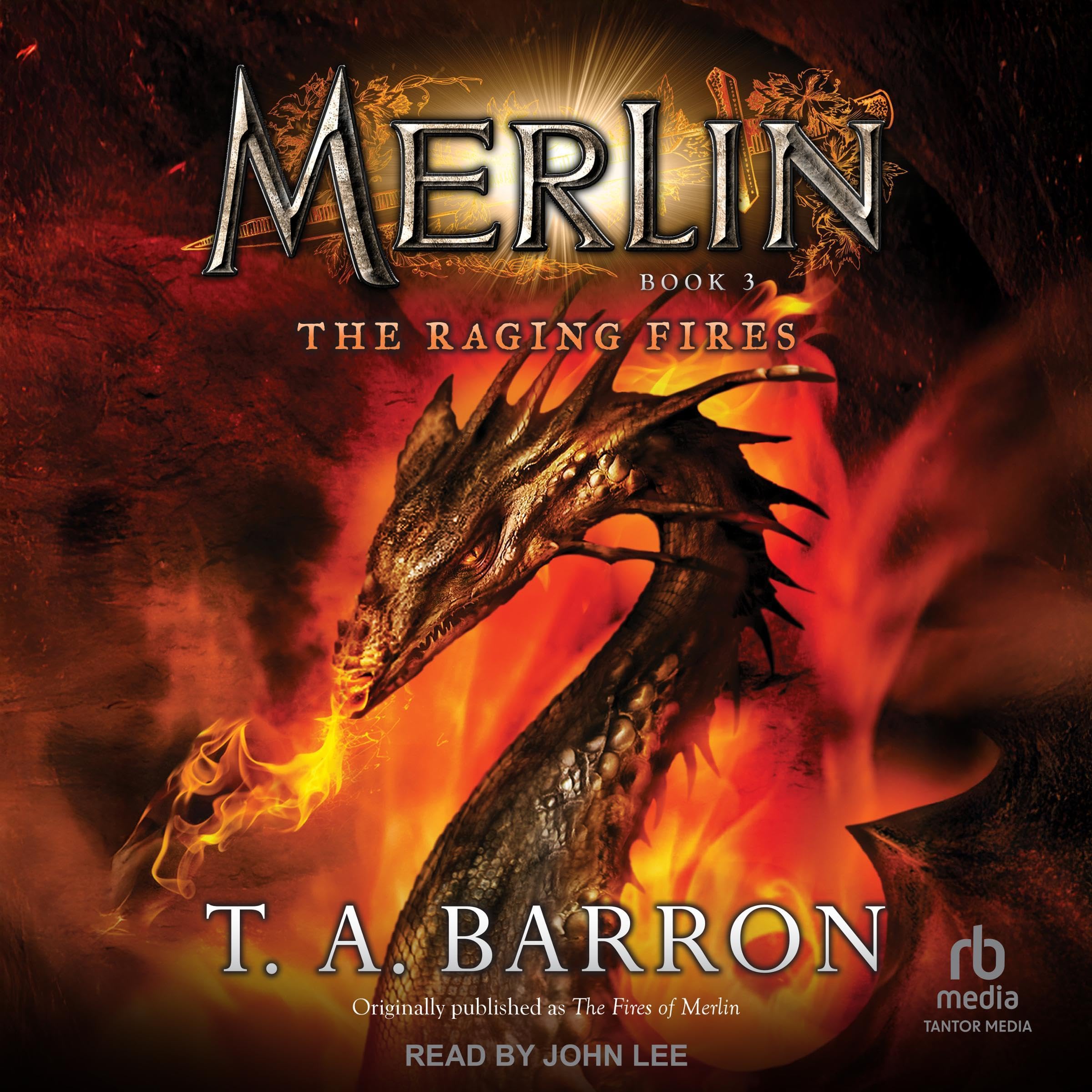 Cover art for Merlin: The Raging Fires, Book 3