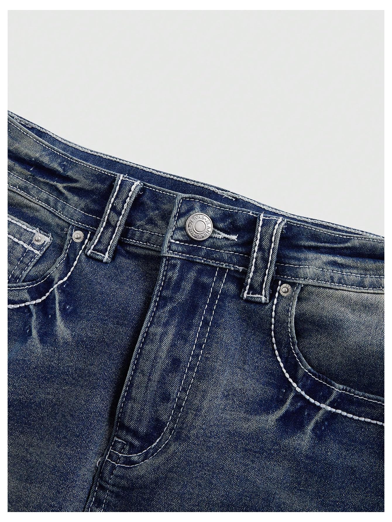 Floerns Minigonna aderente elasticizzata a vita bassa da donna Y2k Butterfly Denim