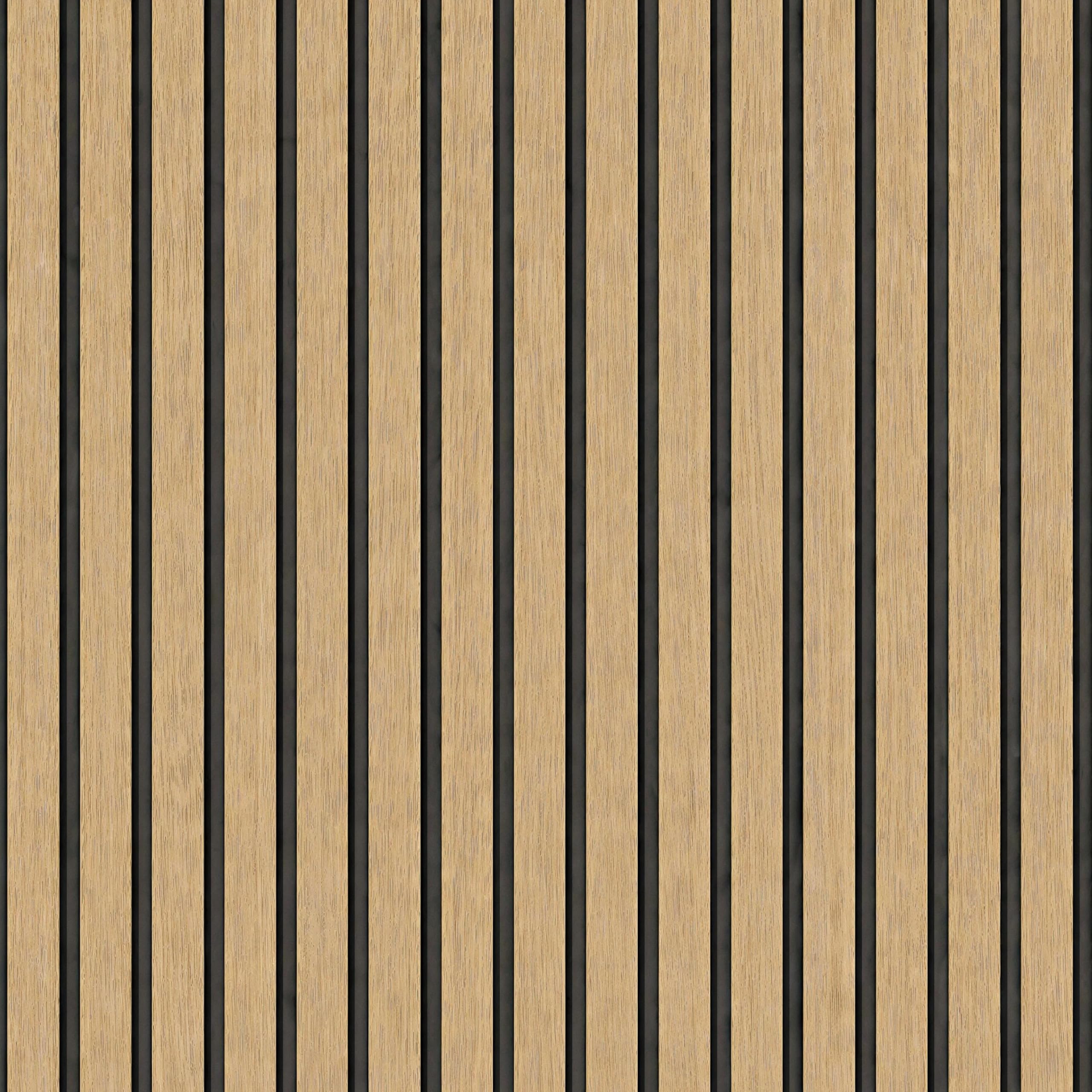 Fiula Light Oak Wood Slat Wallpaper Peel and Stick 44CM x 500CM – Modern Acoustic Wall Panel Effect Self Adhesive 3D Wood Panel Contact Paper for Living Room Bedroom TV Wall
