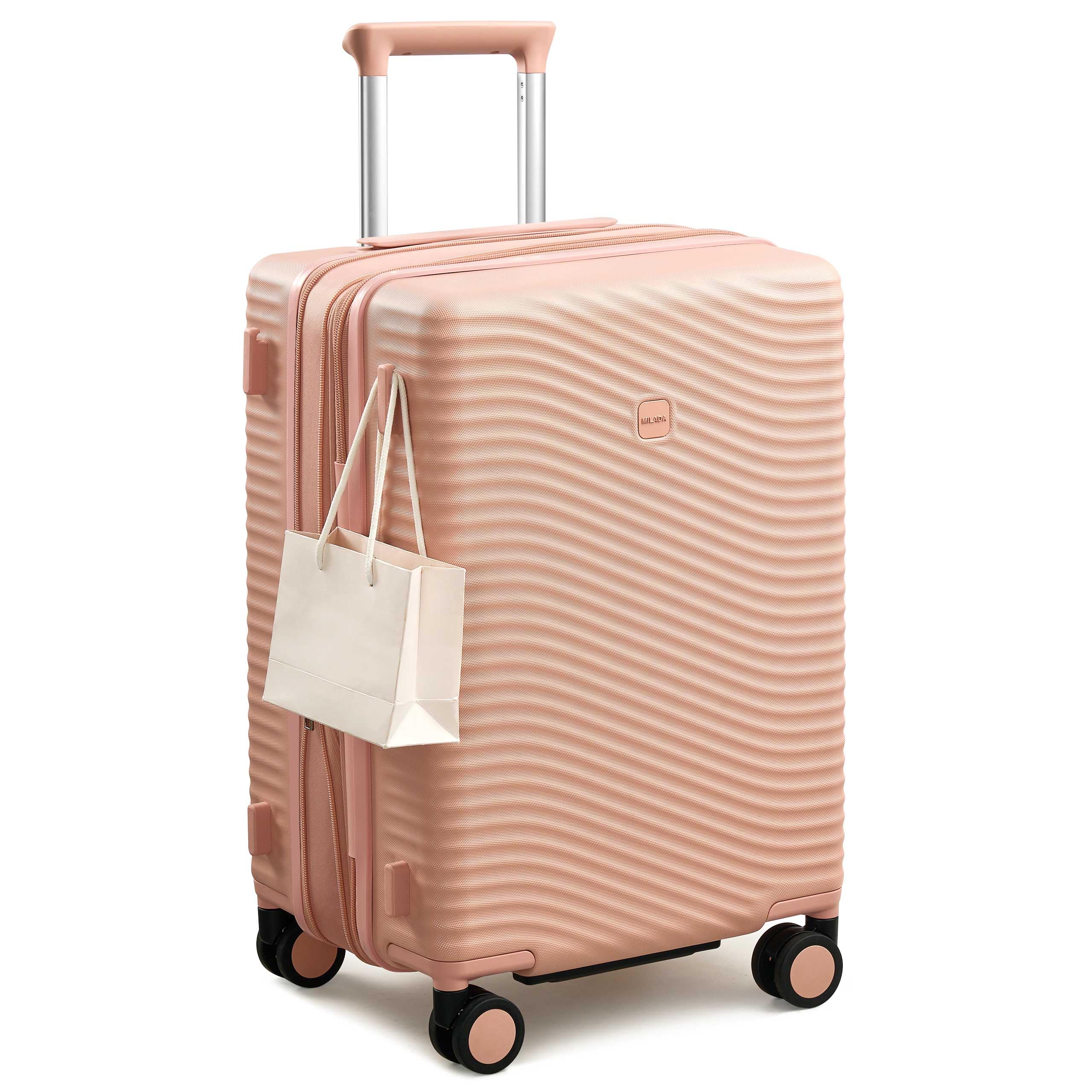 MILADA Expandable Carry On Luggage 20 Inch - Airline Approved Hardshell Suitcase with 8 Spinner Wheels TSA Lock