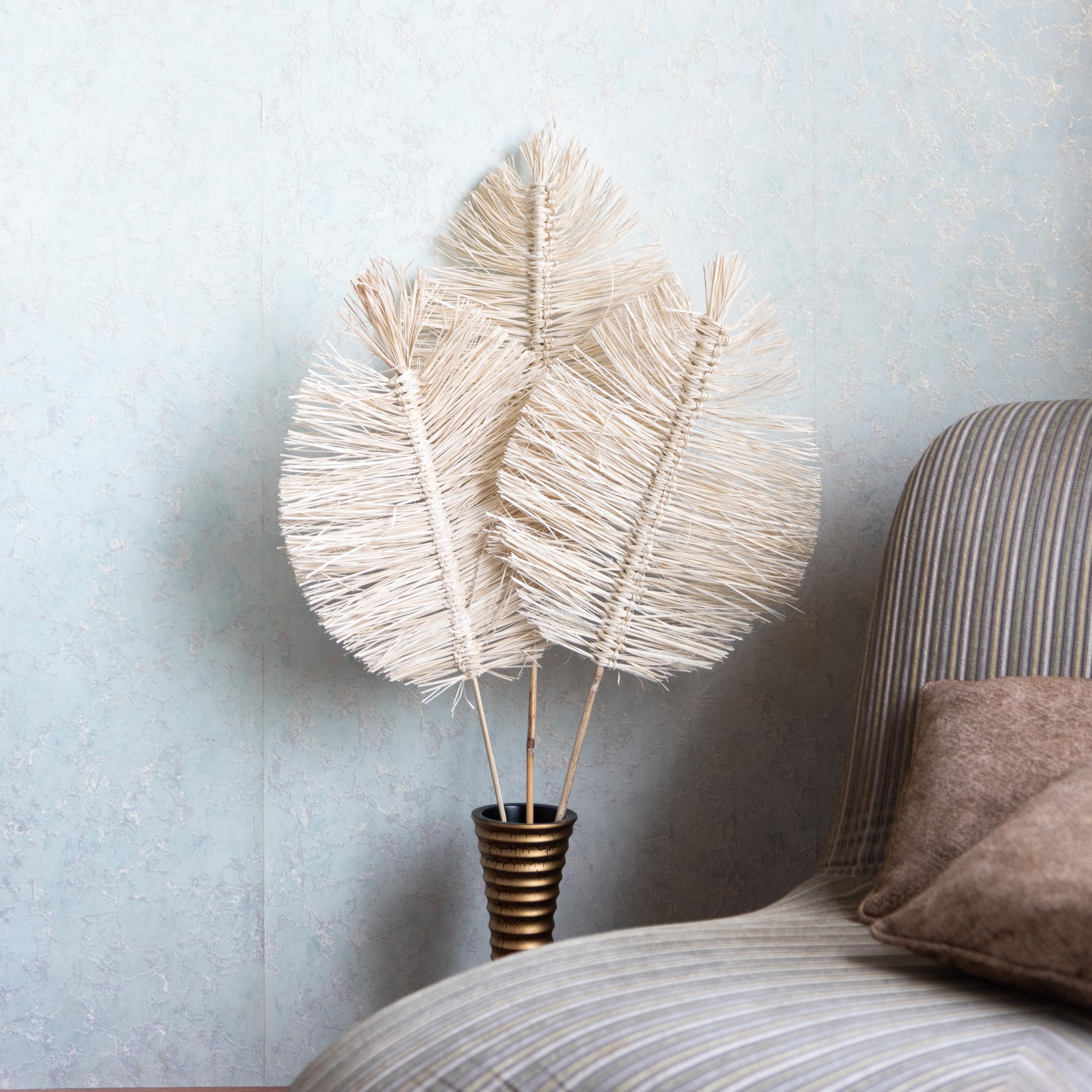 Flowers and Fillers || Handcrafted Boho Leaf Sticks | Natural Dried Flower | Eco-Friendly Flowers for Home, Office, Bedroom, Table Decoration and Craft Items Corner (Without Vase Pot)-image-25