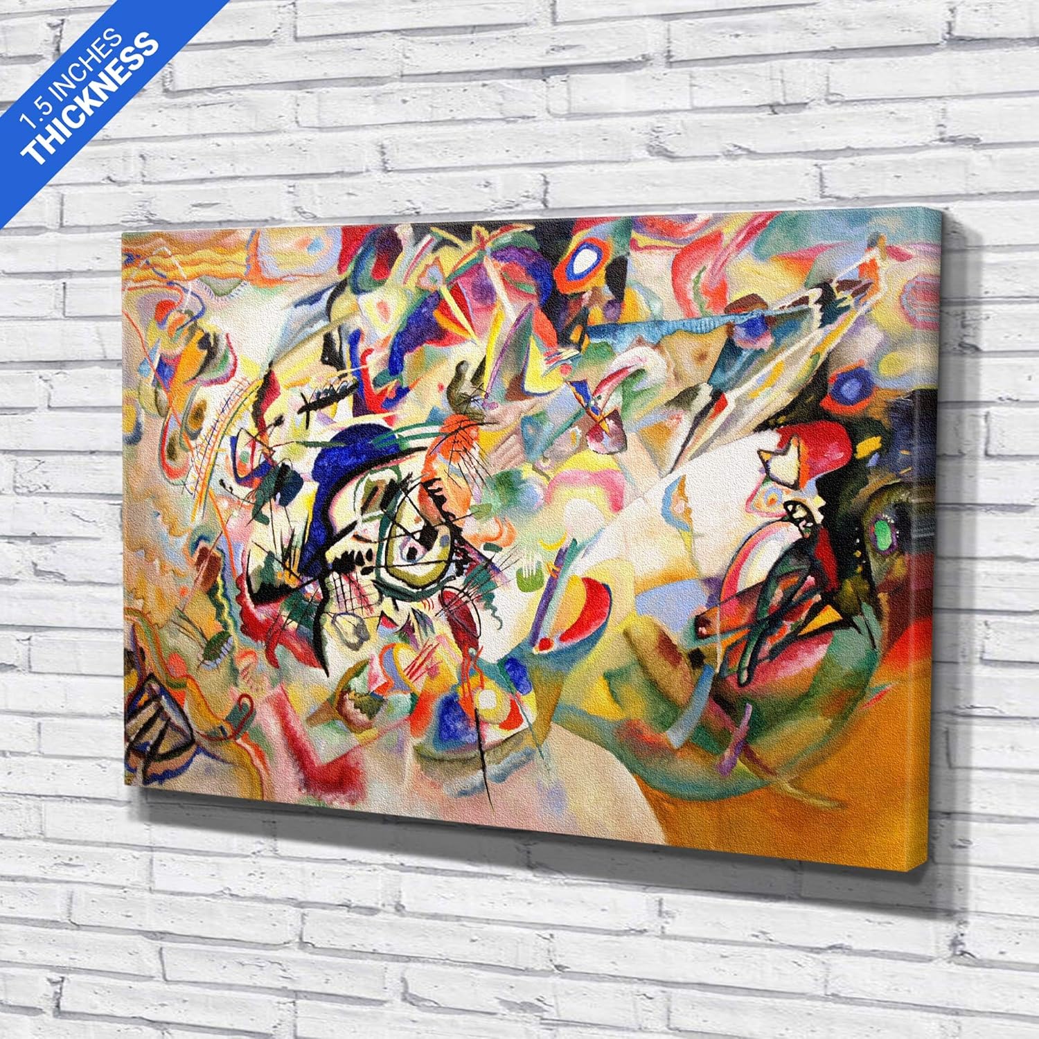 Composition VII by Wassily Kandinsky Canvas Art Wall Home Decor - Various Sizes (24in x 18in Gallery Wrapped)