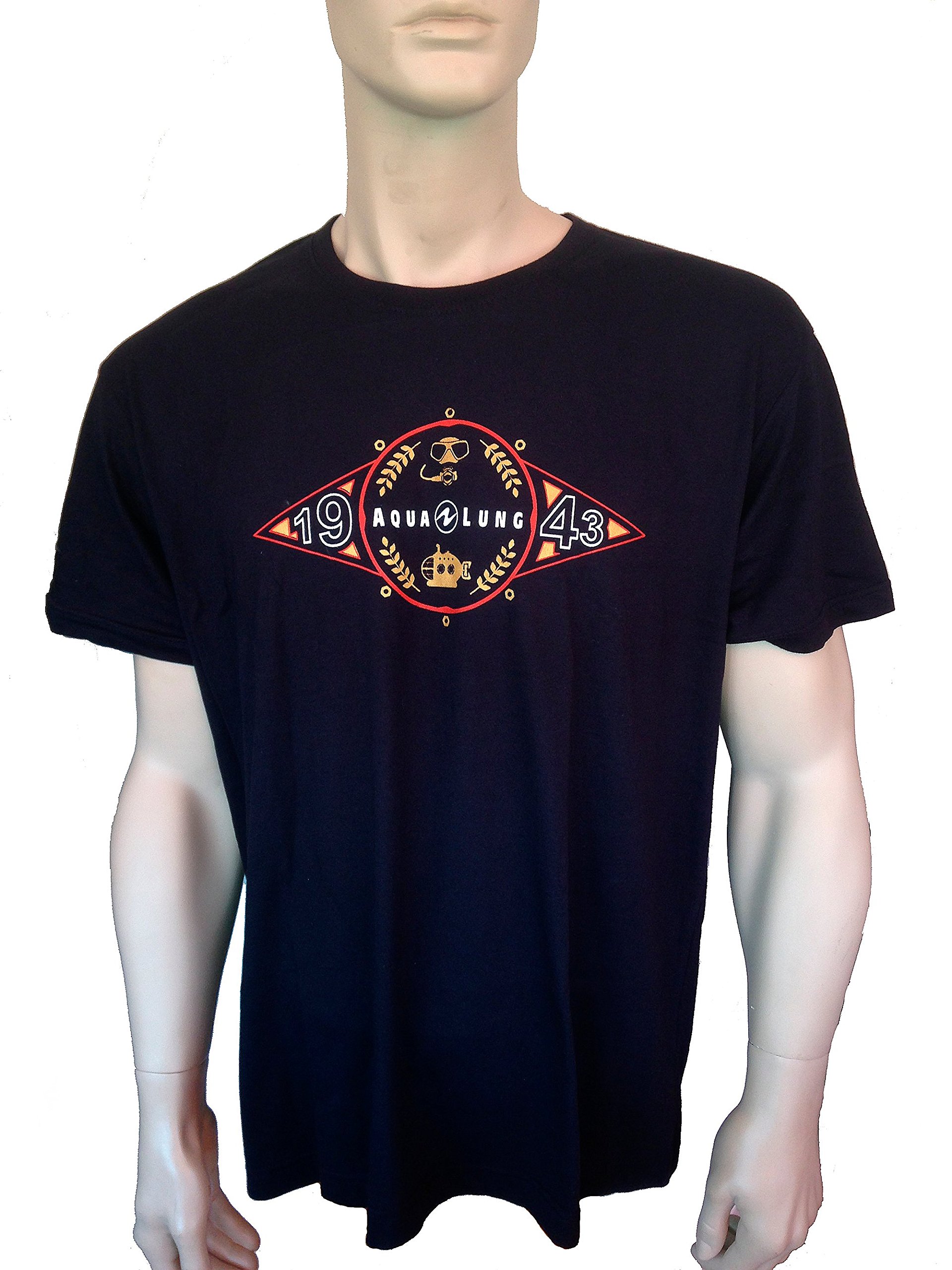 Alik21 Aqua Lung T-Shirt Aqualung Vintage 1943 Official Navy Men's Short Sleeve