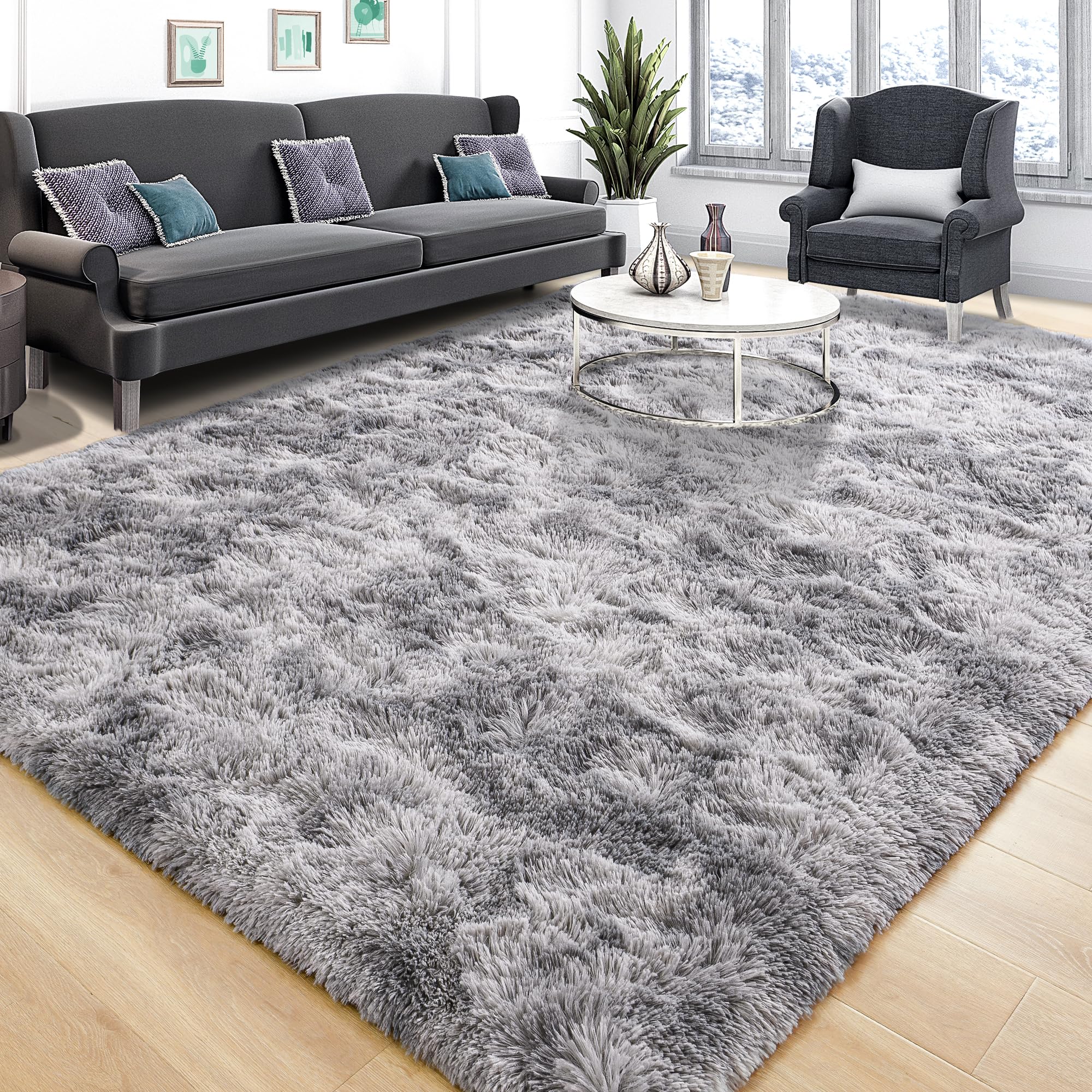 Tepook Soft Fluffy Rugs for Bedroom, 4x6 Area Rug for Living Room, Modern Shaggy Room Rug for Kids Boys Girls, Plush Throw Rugs Indoor Nursery Home