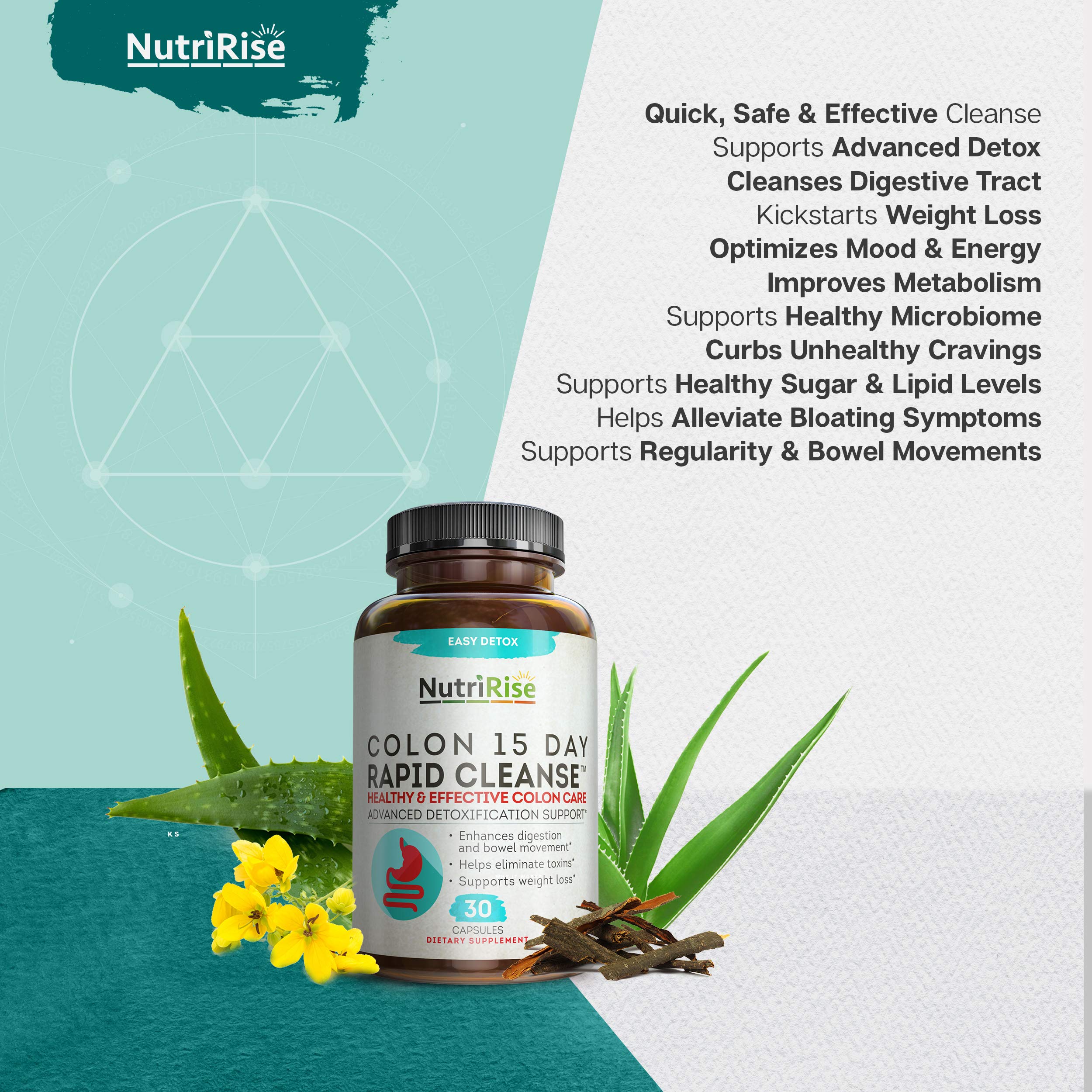 Colon Cleanser Detox for Weight Loss. 15 Day FastActing ExtraStrength