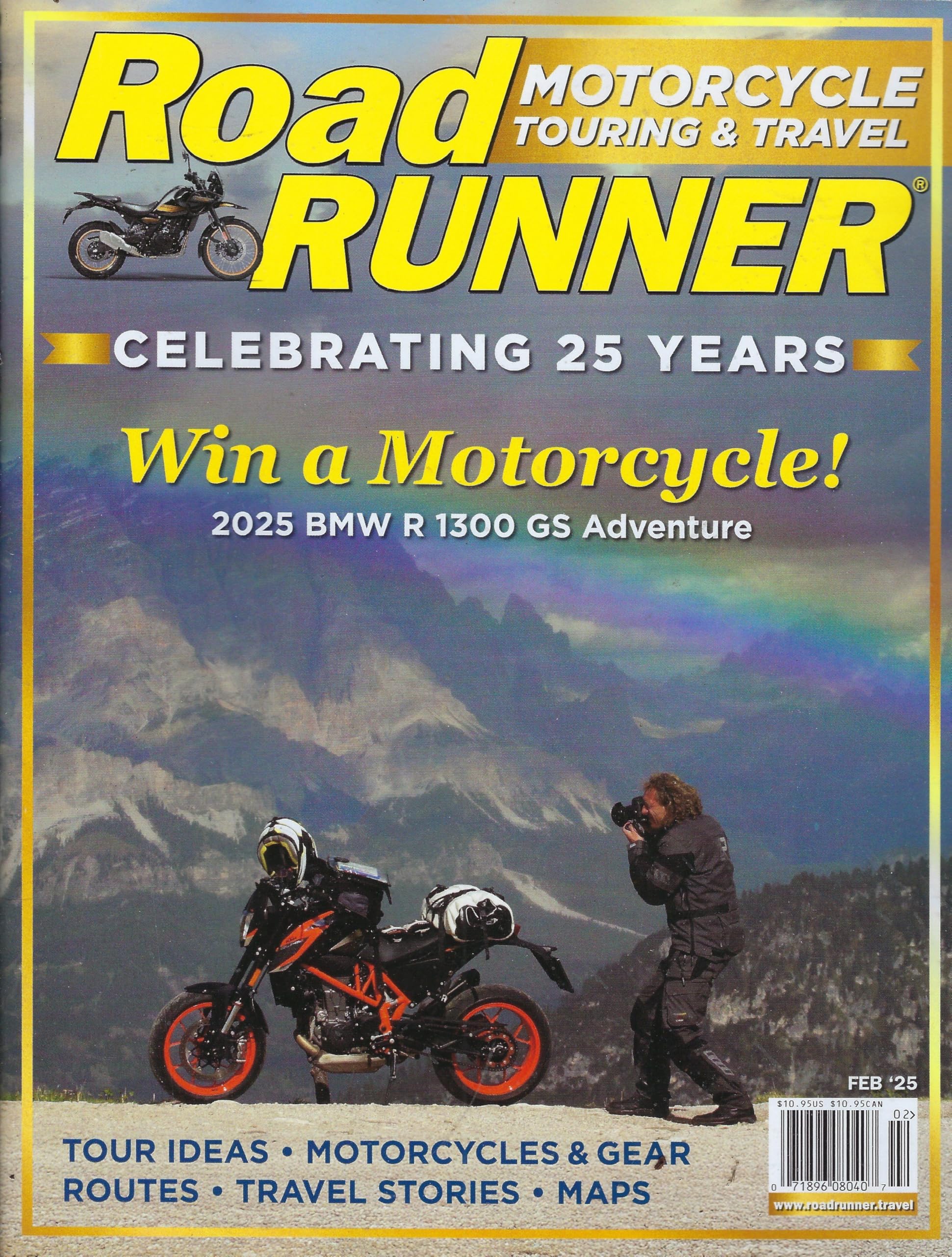 Road Runner Motorcycle Touring & Travel Magazine February 2025 Win a Motorcycle
