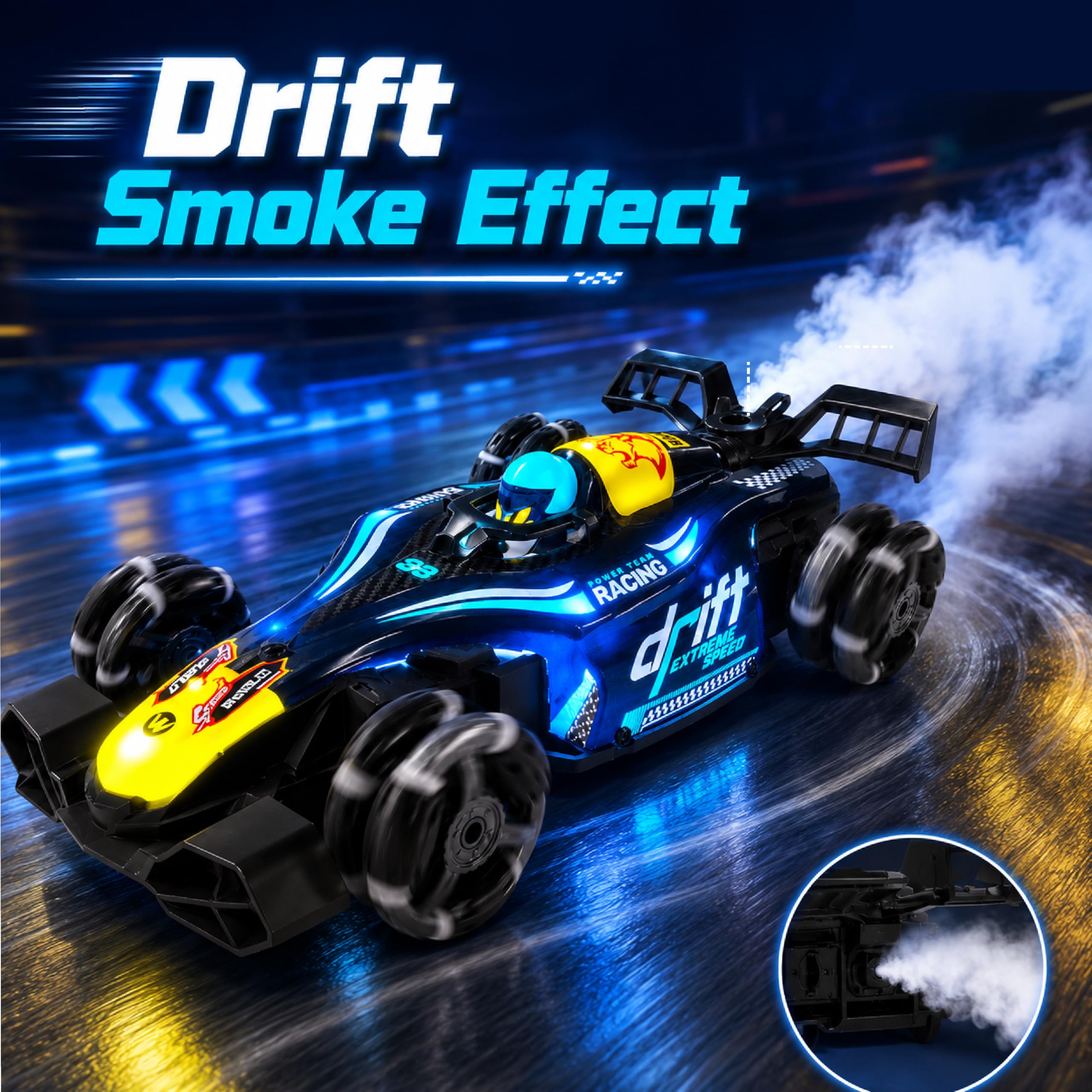 Lifelong F1 RC Car - Drift, Smoke & Lights! -7 Lifelong F1 RC Car - Drift, Smoke & Lights! -7