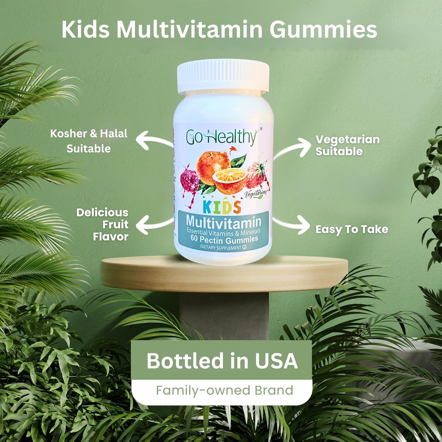 Go Healthy Kids Multivitamin Gummies, Immune Support, Kids Vitamin Gummies, Kosher Kid Vitamin, Halal, Non-GMO, Gluten-Free Tasty Gummy - 30 Servings - Image 6