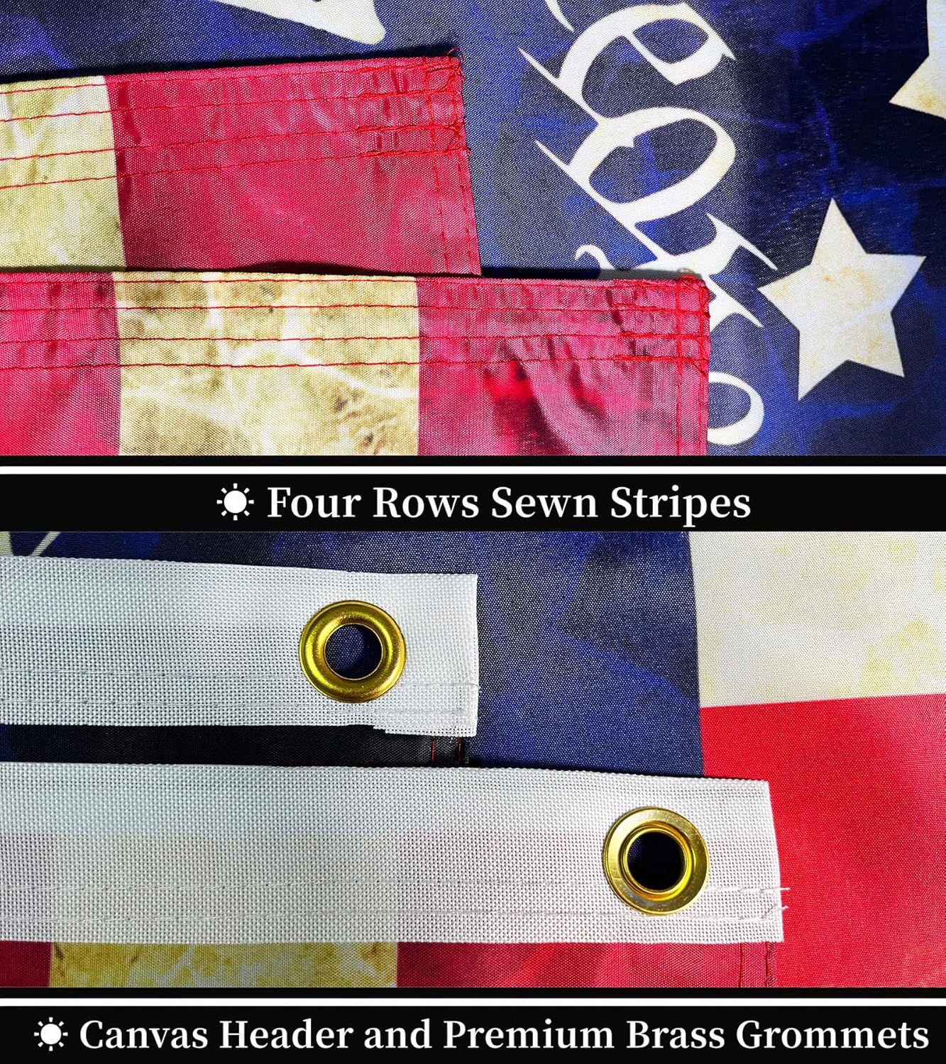 Dont Tread On Me Flag Gadsden Flags 3x5 Ft 3Ply Double Sided Vintage American We The People 1776 Flag for 4th of July Outdoor Heavy Dut Decoration