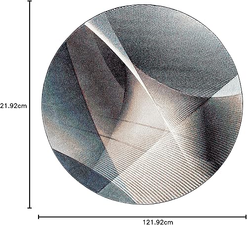 Vista 89 de SAFAVIEH Hollywood Collection - Alfombra decorativa de 2 pies 3 pulgadas x 4 pies, beige y azul, diseño moderno de mediados de siglo, no desprende