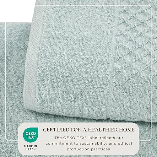 Miniatura 2 de Great Bay Home - Toallas de baño 100 % de algodón Toallas de baño con textura absorbente y secado rápido. Colección Grayson.