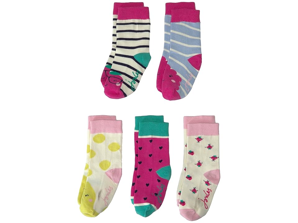 

Joules Kids Sox Box 5-Pair Set (Toddler/Little Kid) (Fruit) Girls Shoes