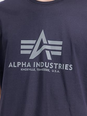 ALPHA INDUSTRIES Men's Basic T-Shirt Foil Print Short Sleeve T-Shirt