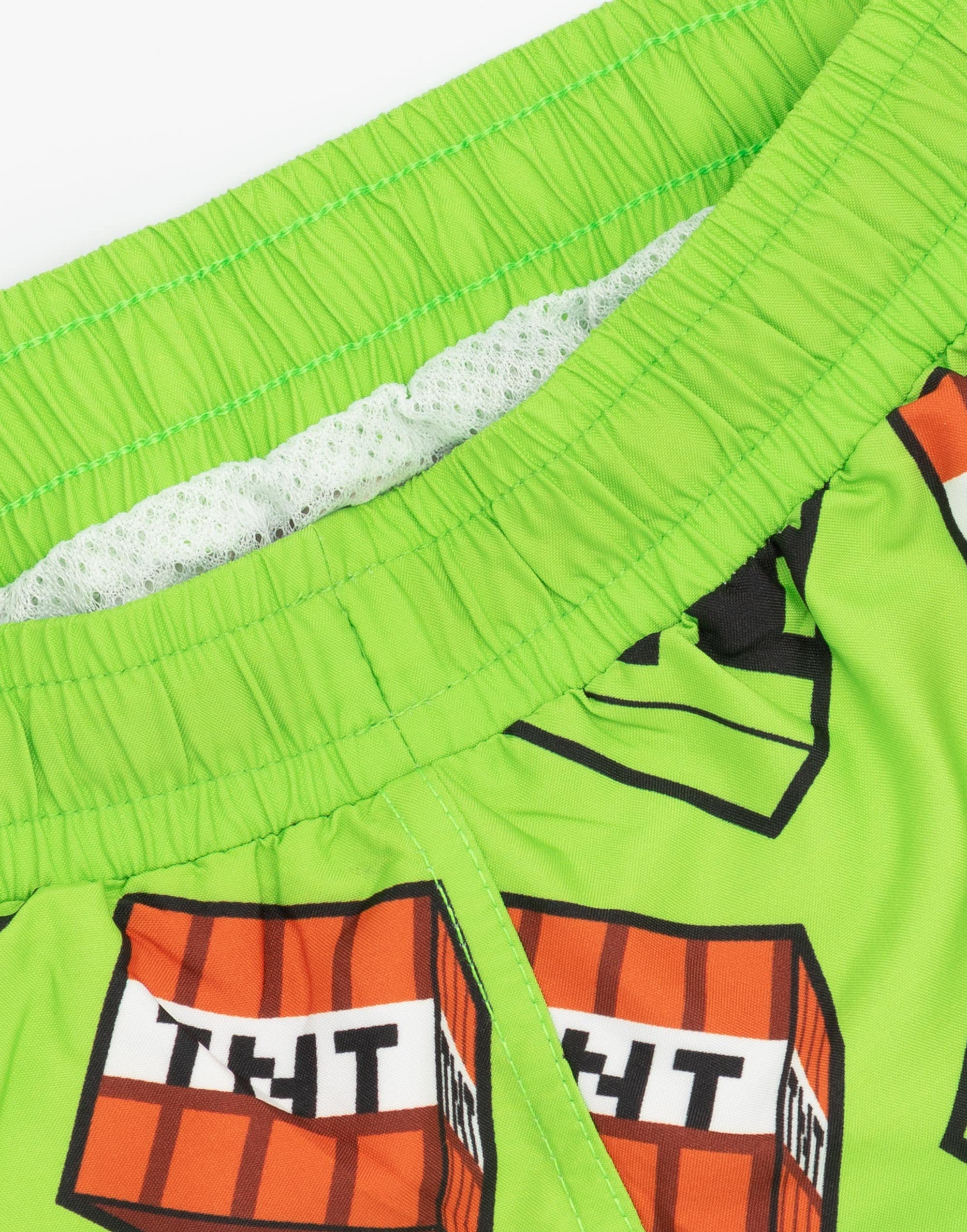 Minecraft Swim Shorts para Niños | Opciones De Vid Azul-Verde O Verde | Kids Teen Creeper Steve Alex TNT Personajes Explosivos Gamer Swim Pantalones Trunks
