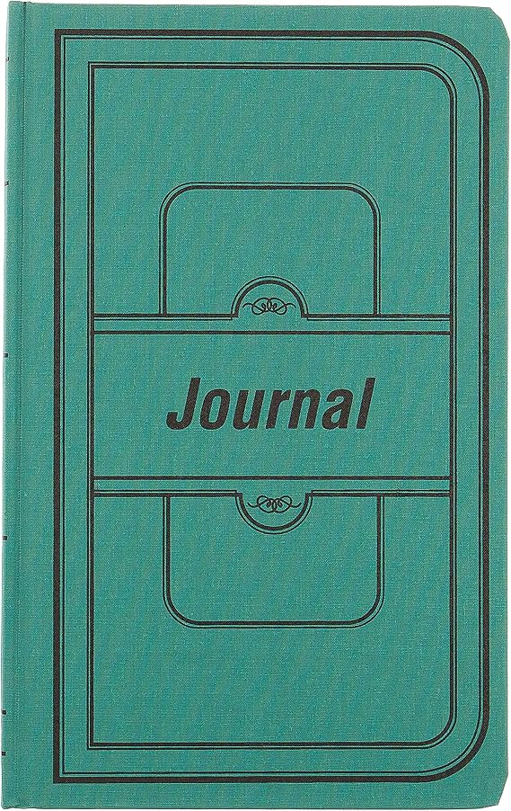 National Canvas Tuff Series Journal, Hard Cover, 33 Lines, 512 Numbered Pages, 11.75 x 7.25, Green (A66500J)