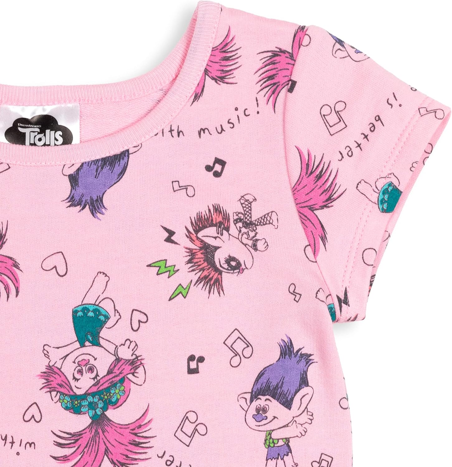 Miniatura 5 de DreamWorks Trolls Poppy - Vestido de rizo francés para niñas pequeñas a niños pequeños